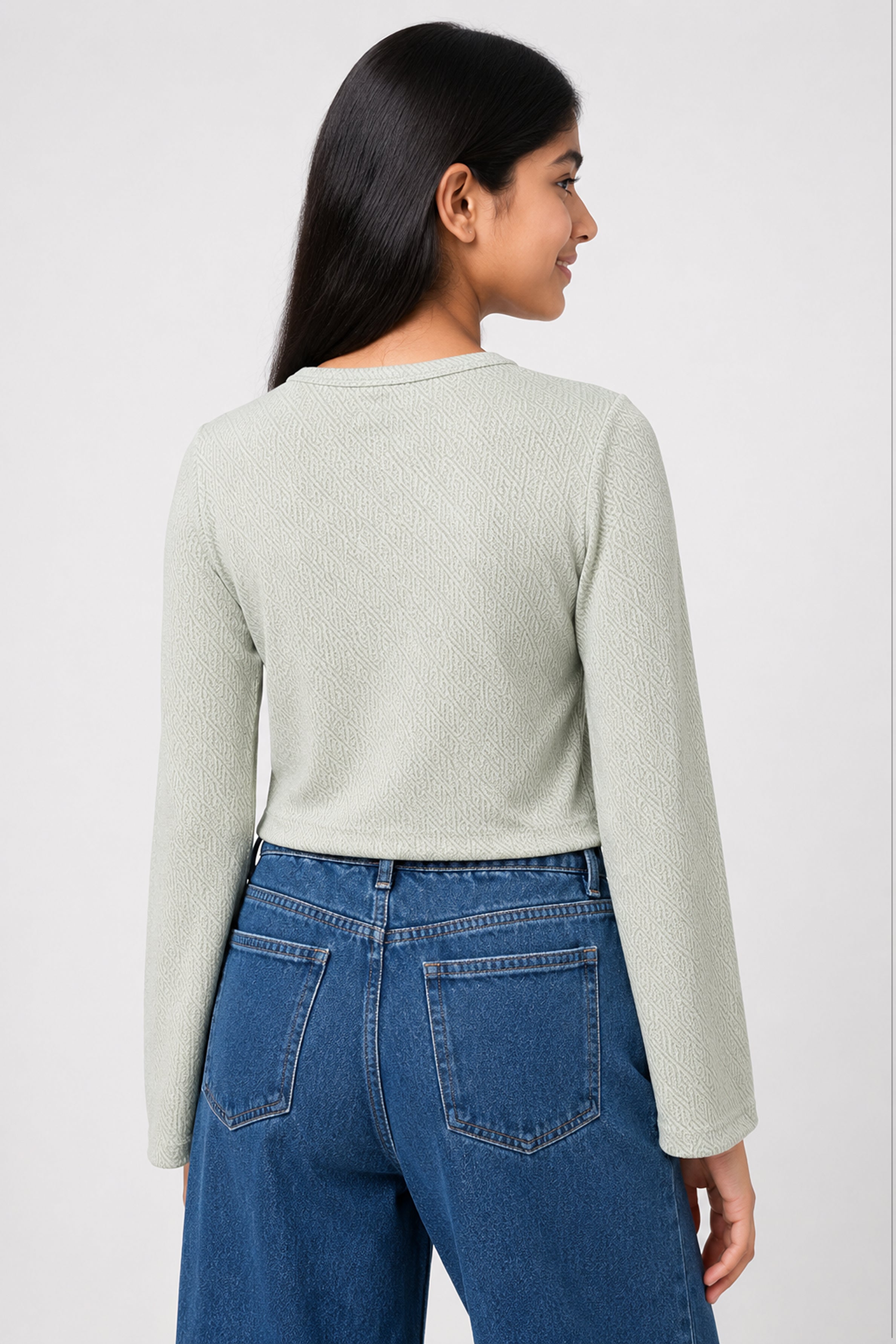 MISS MODANO Kid's Crew Neck Tees - Green