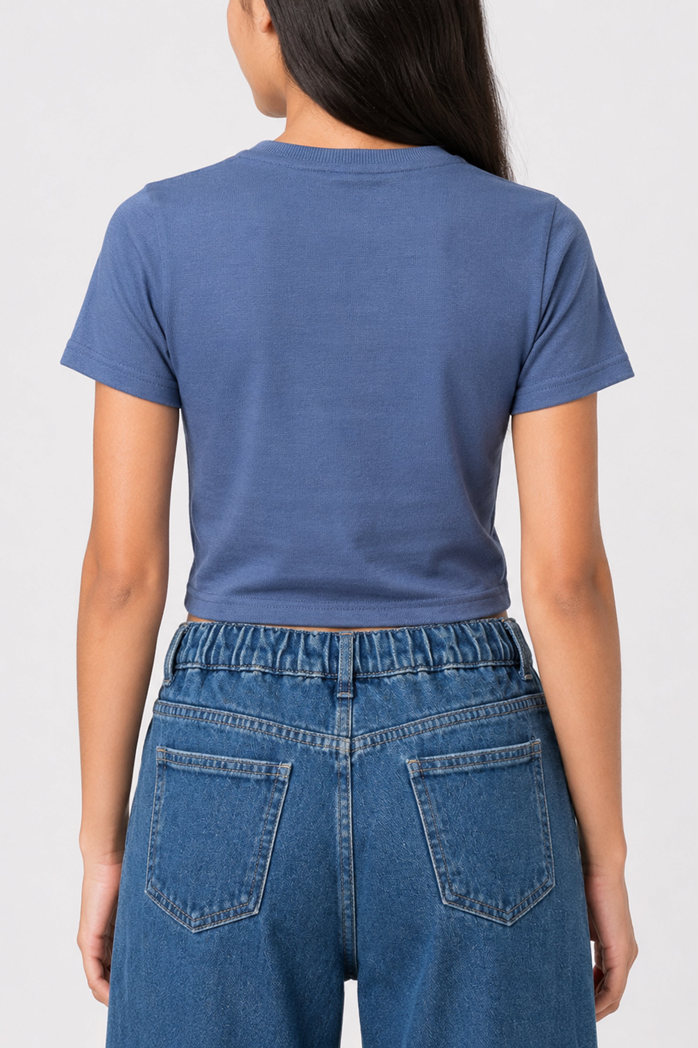 MISS MODANO Kids' Blue Crew Neck T-Shirt