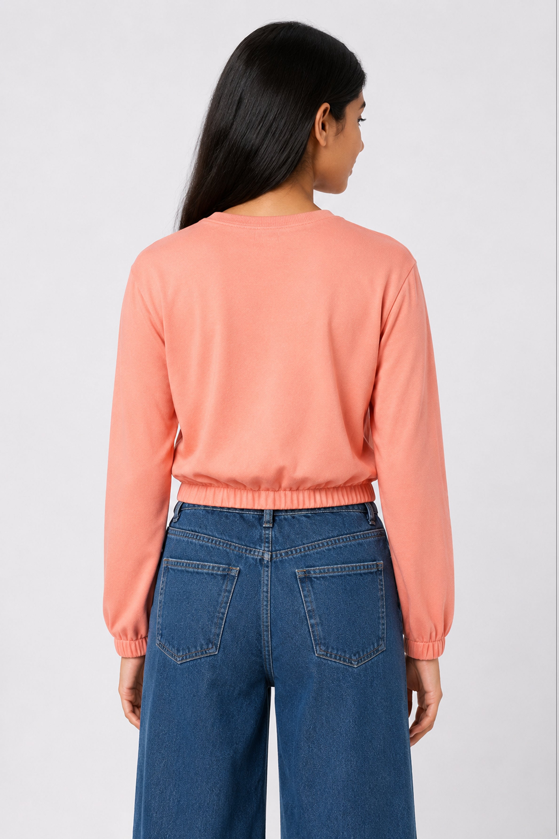 MISS MODANO Kid's Crew Neck Oversized Tees - Peach