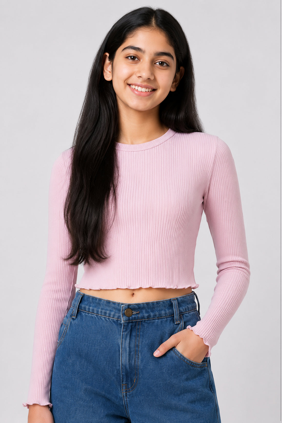 MISS MODANO Kids' Pink Crew Neck T-Shirt