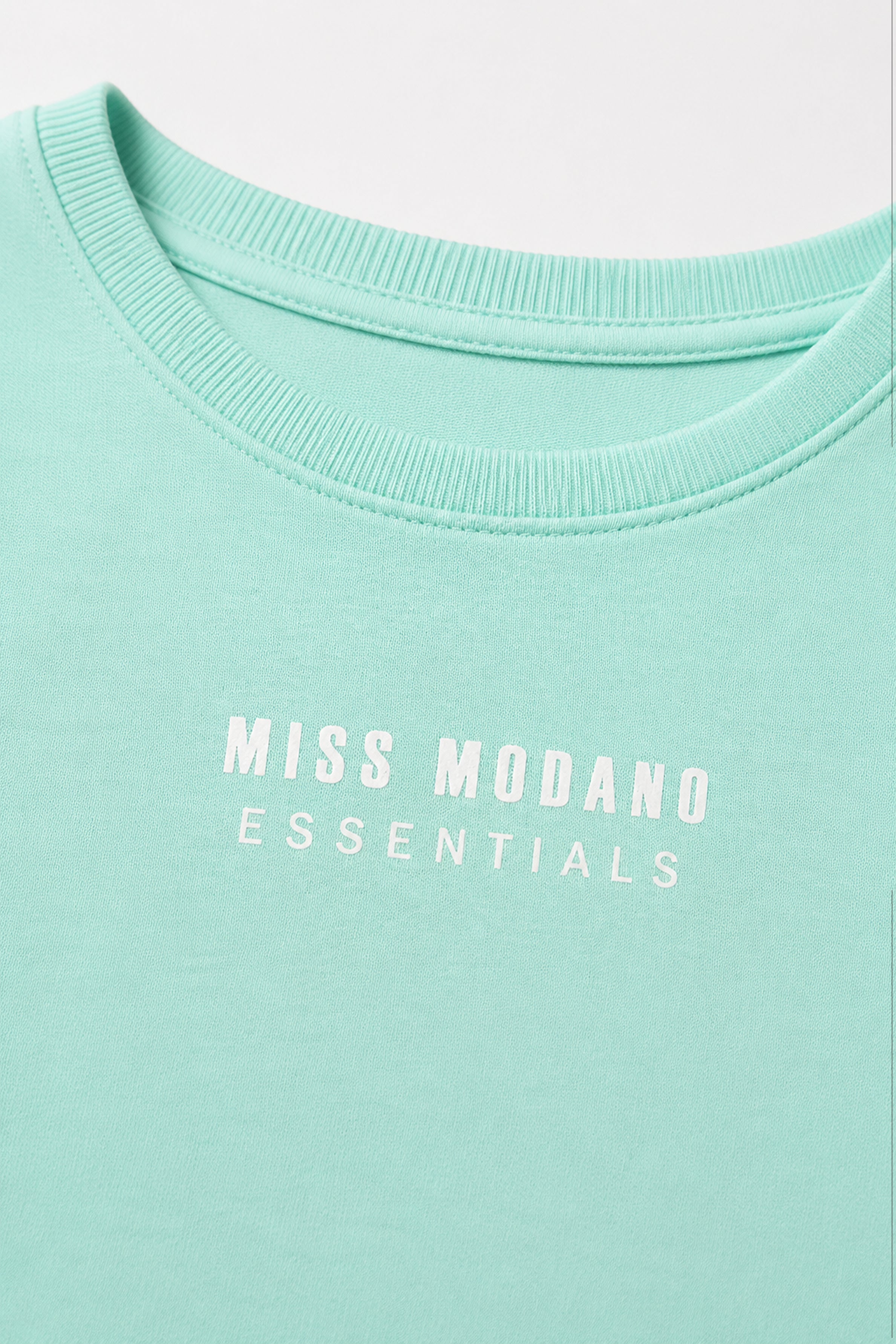 MISS MODANO Kid's Crew Neck Tees - Mint Green