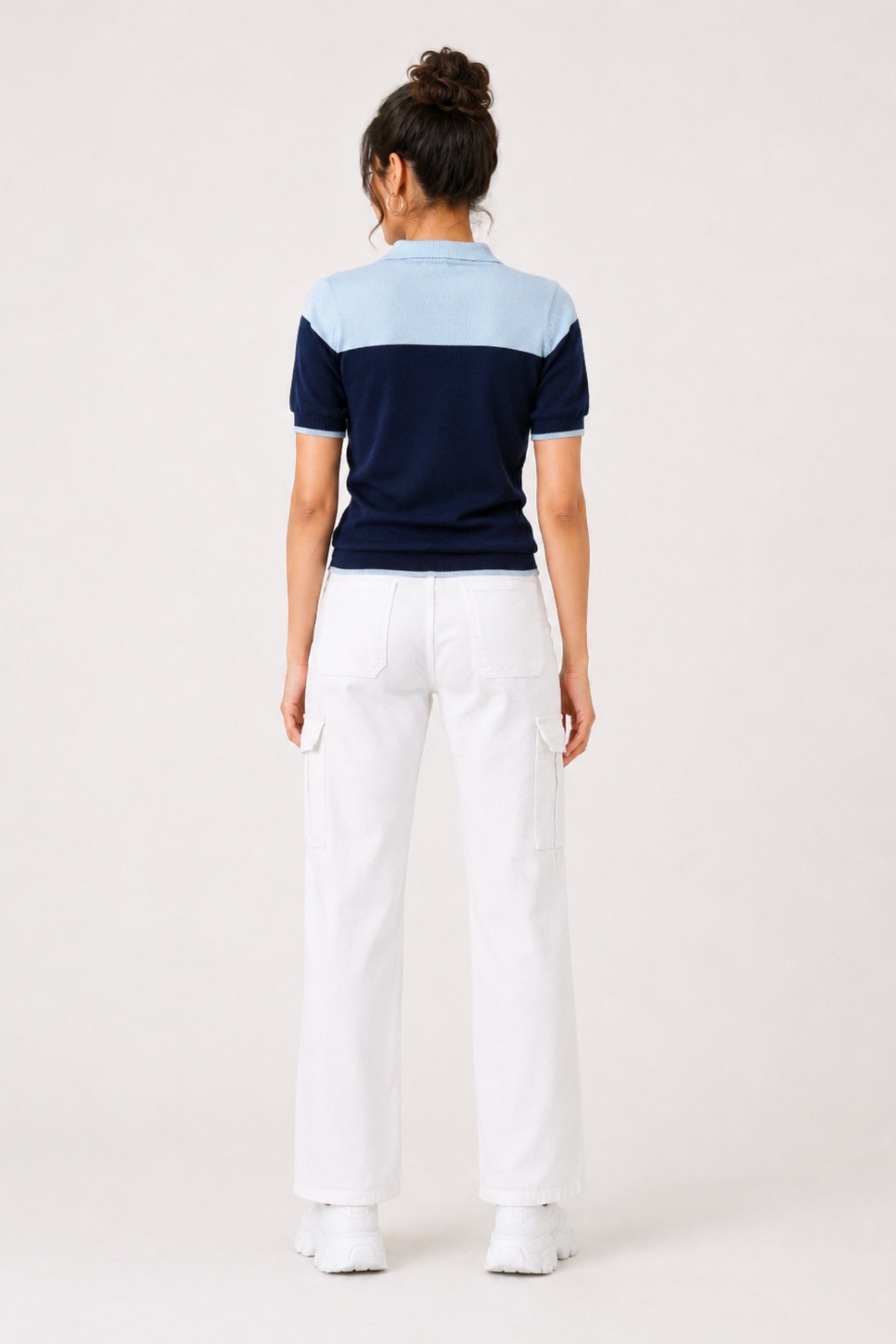 MODANO Regular Fit Full-Zip T-Shirt - Navy