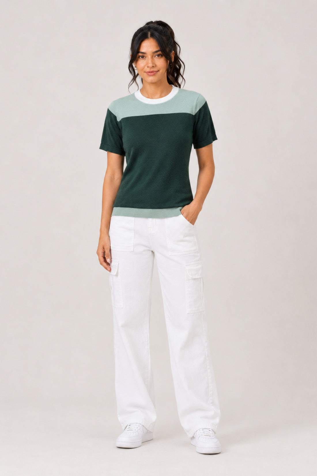 MODANO Regular Fit Crew Neck T-Shirt - Green