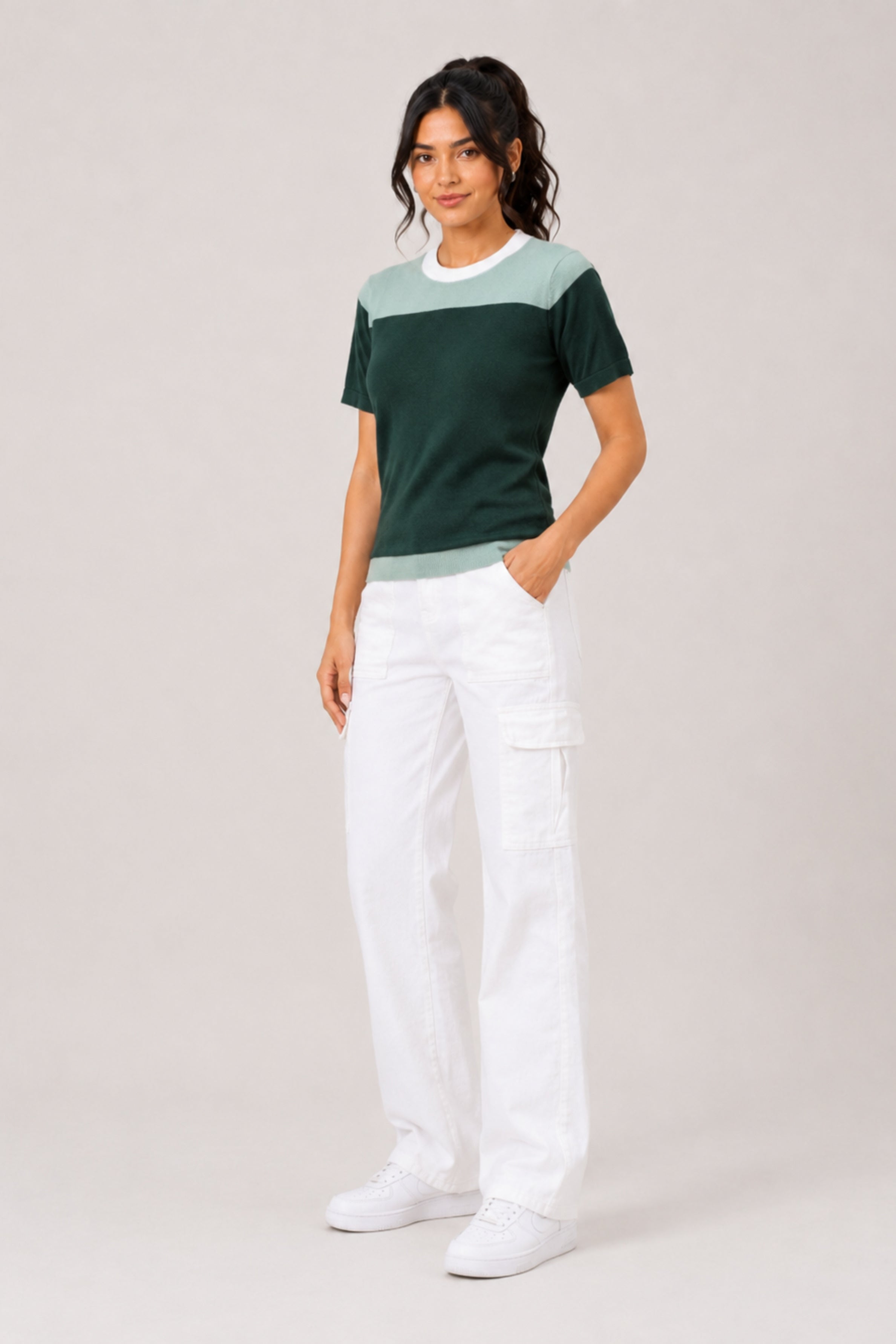 MODANO Regular Fit Crew Neck T-Shirt - Green