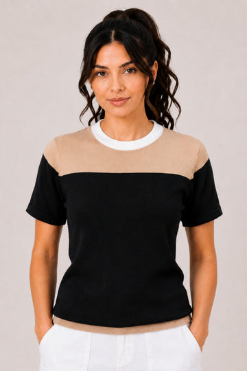 MODANO Regular Fit Crew Neck T-Shirt - Black