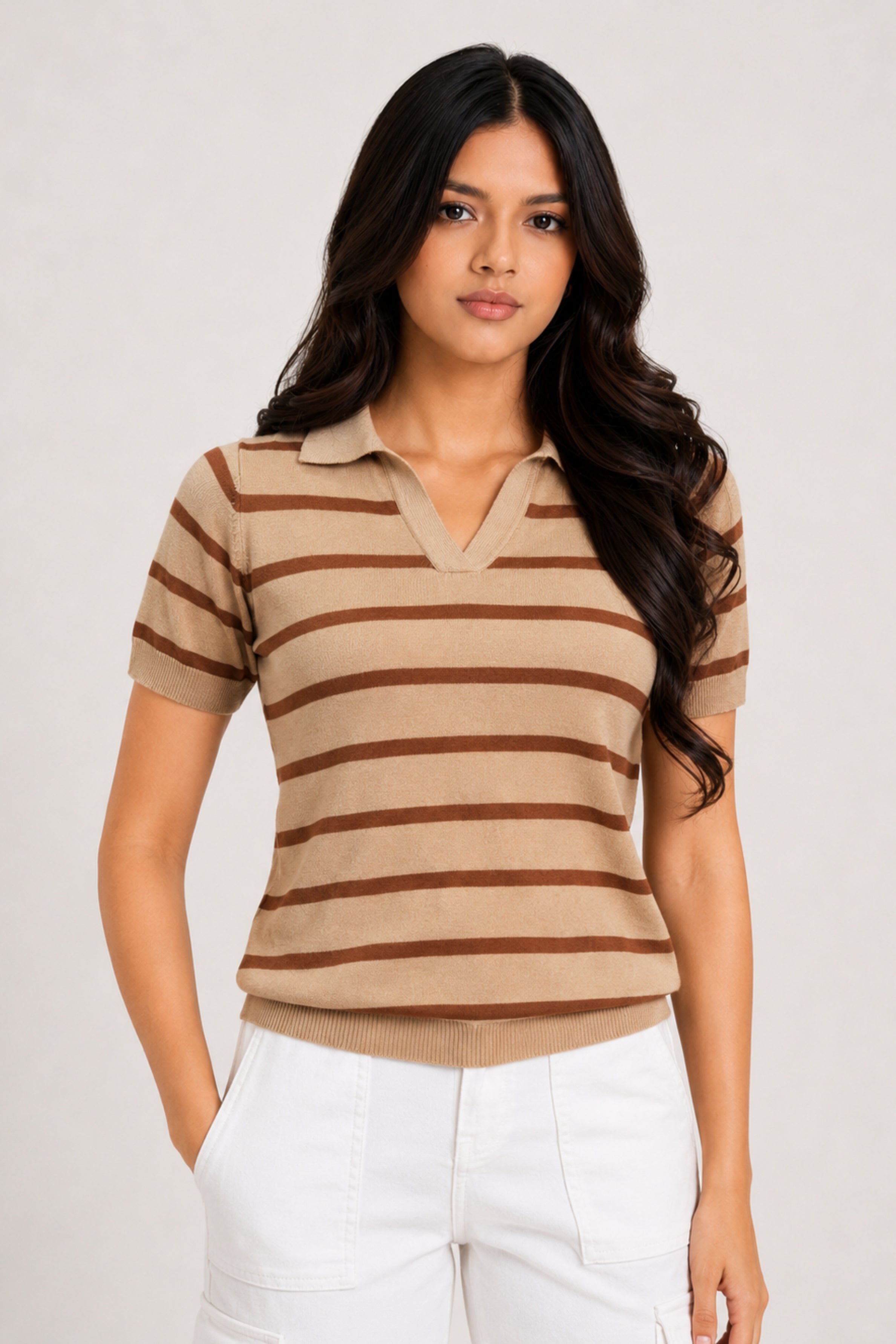 MODANO Regular Fit Tees - Camal
