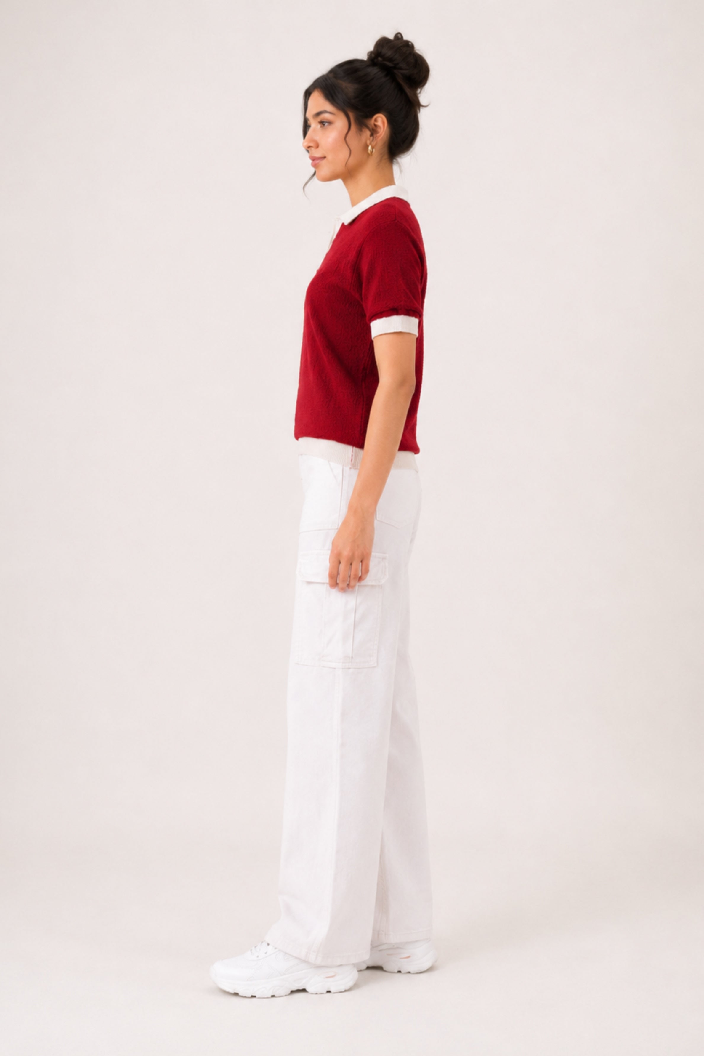 MODANO Regular Fit T-Shirt - Maroon