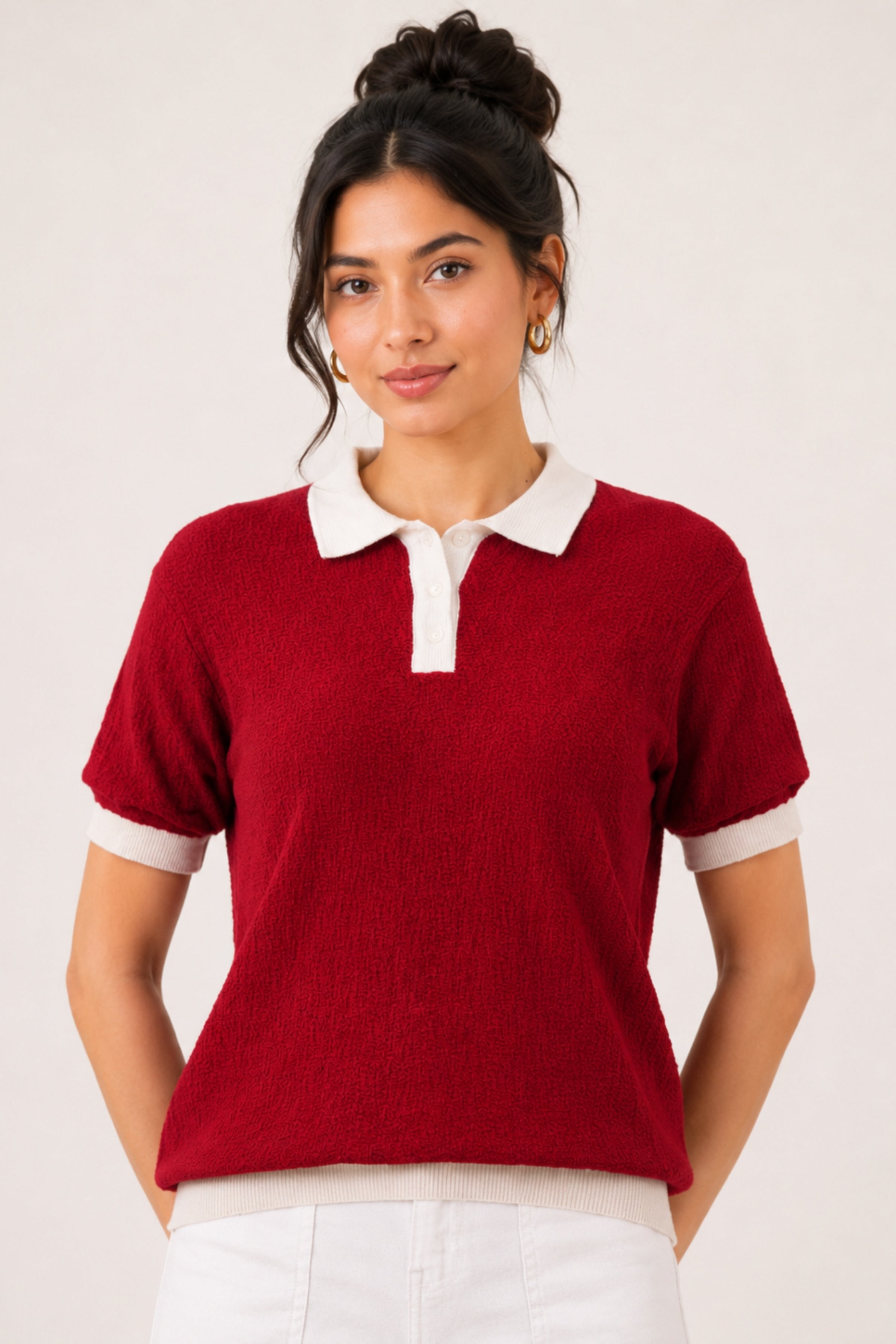 MODANO Regular Fit T-Shirt - Maroon