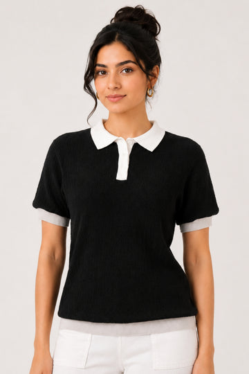 MODANO Regular Fit T-Shirt -  Black