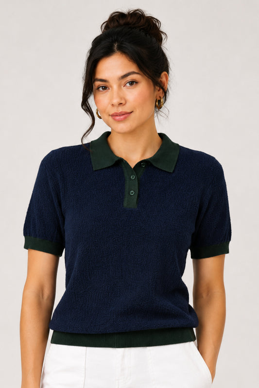 MODANO Regular Fit Polo T-Shirt - Navy