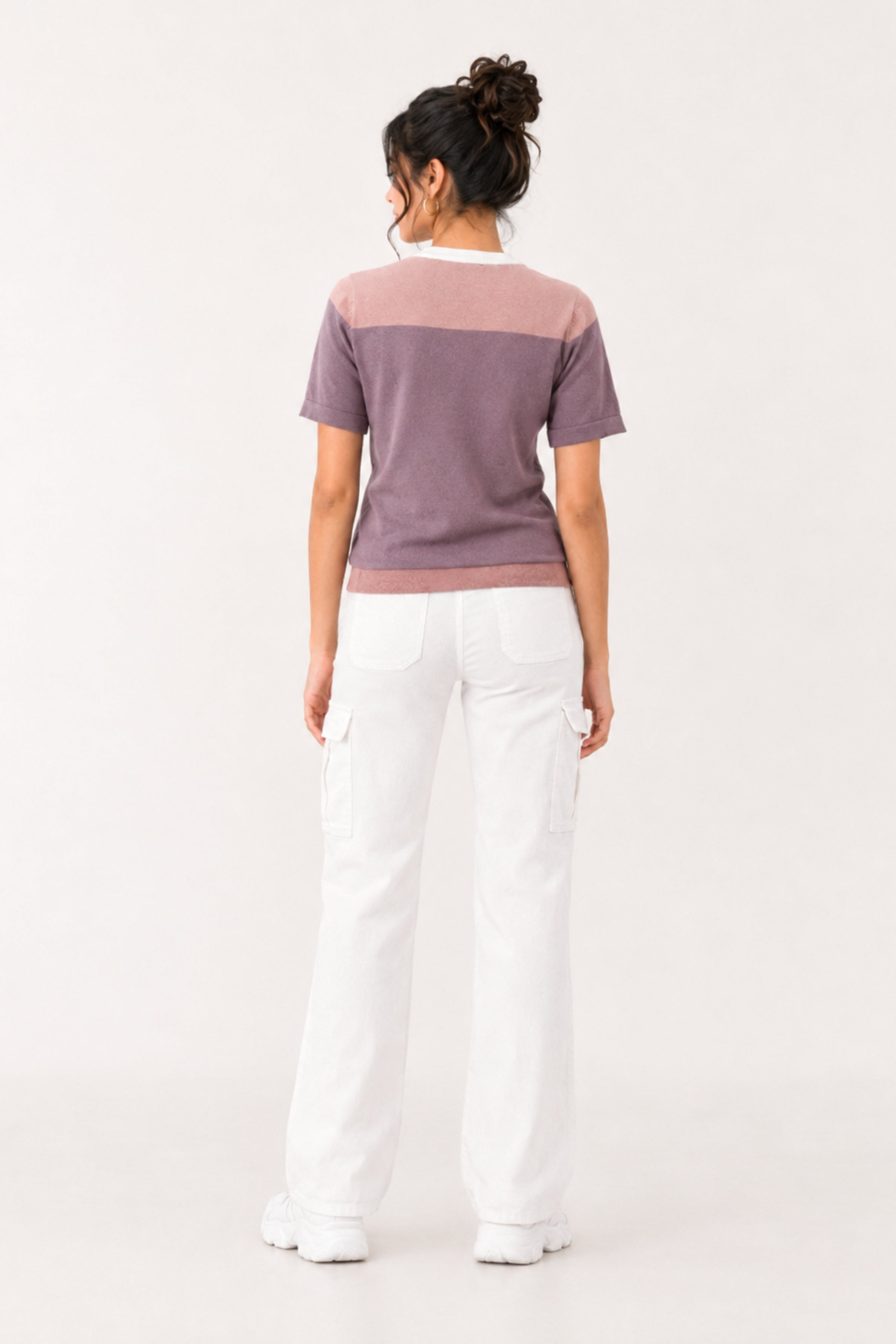 MODANO Regular Fit Crew Neck T-Shirt - Lavender
