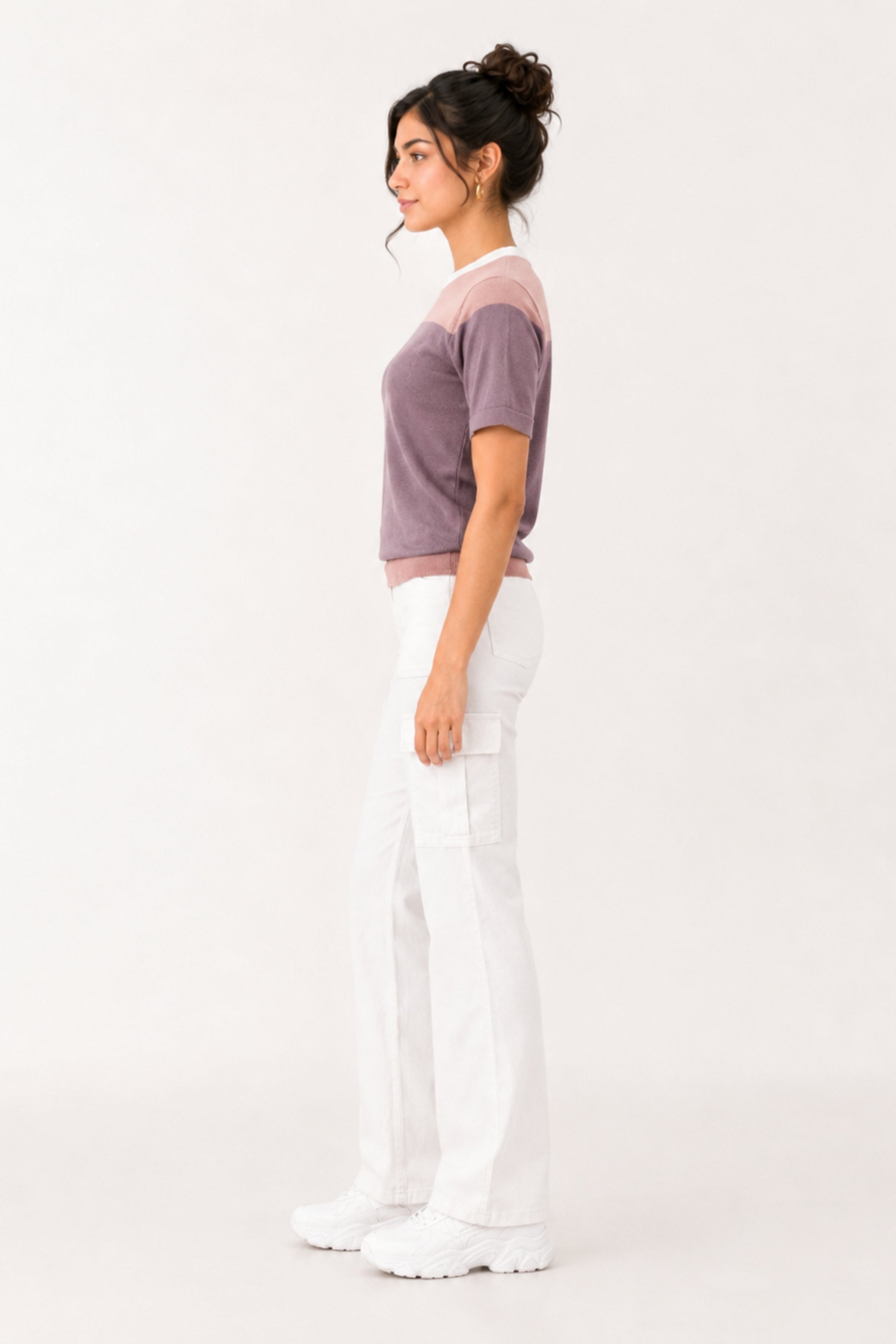 MODANO Regular Fit Crew Neck T-Shirt - Lavender