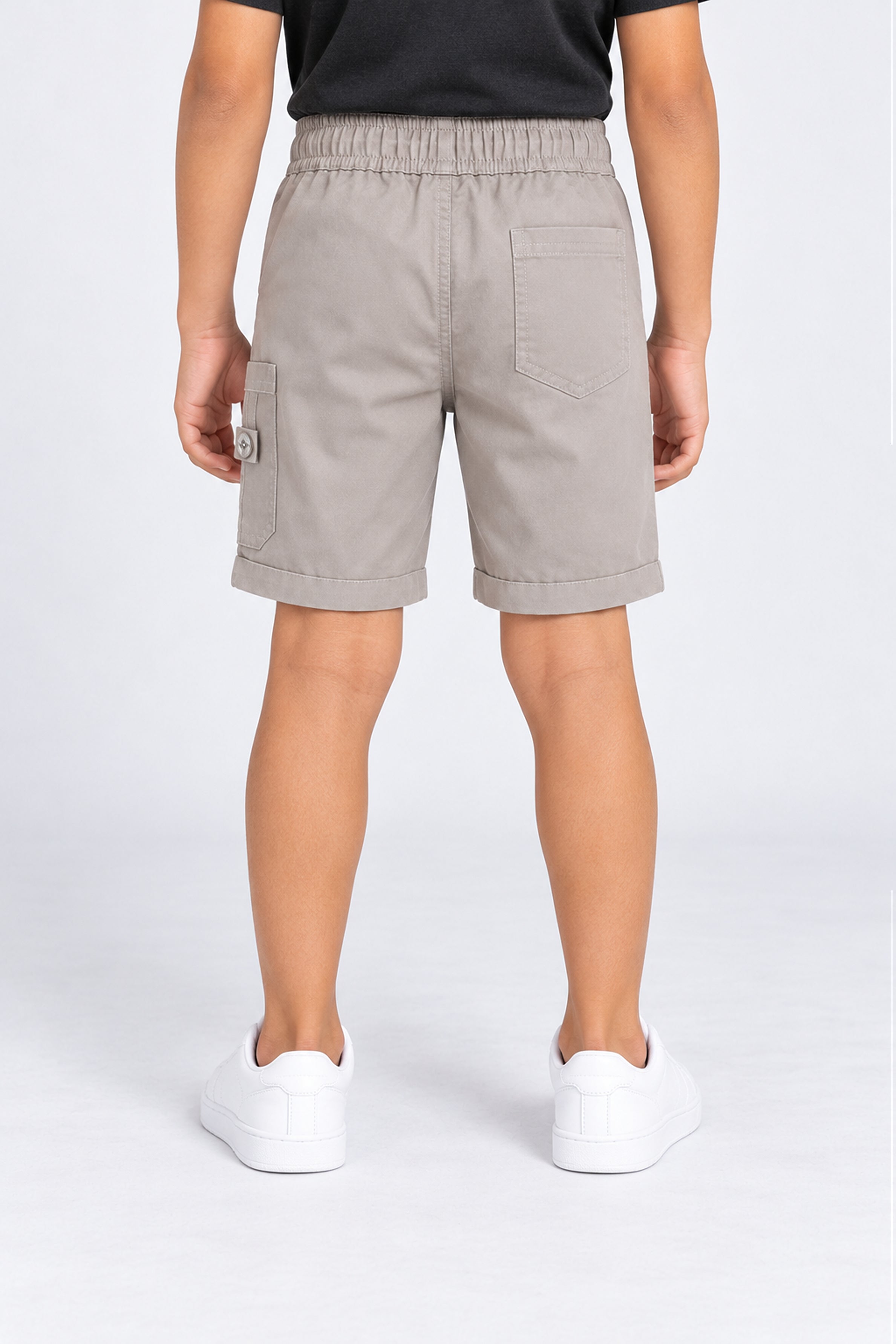HUSTLE JUNIOR Loose Fit Cargo Short - Dark Gray