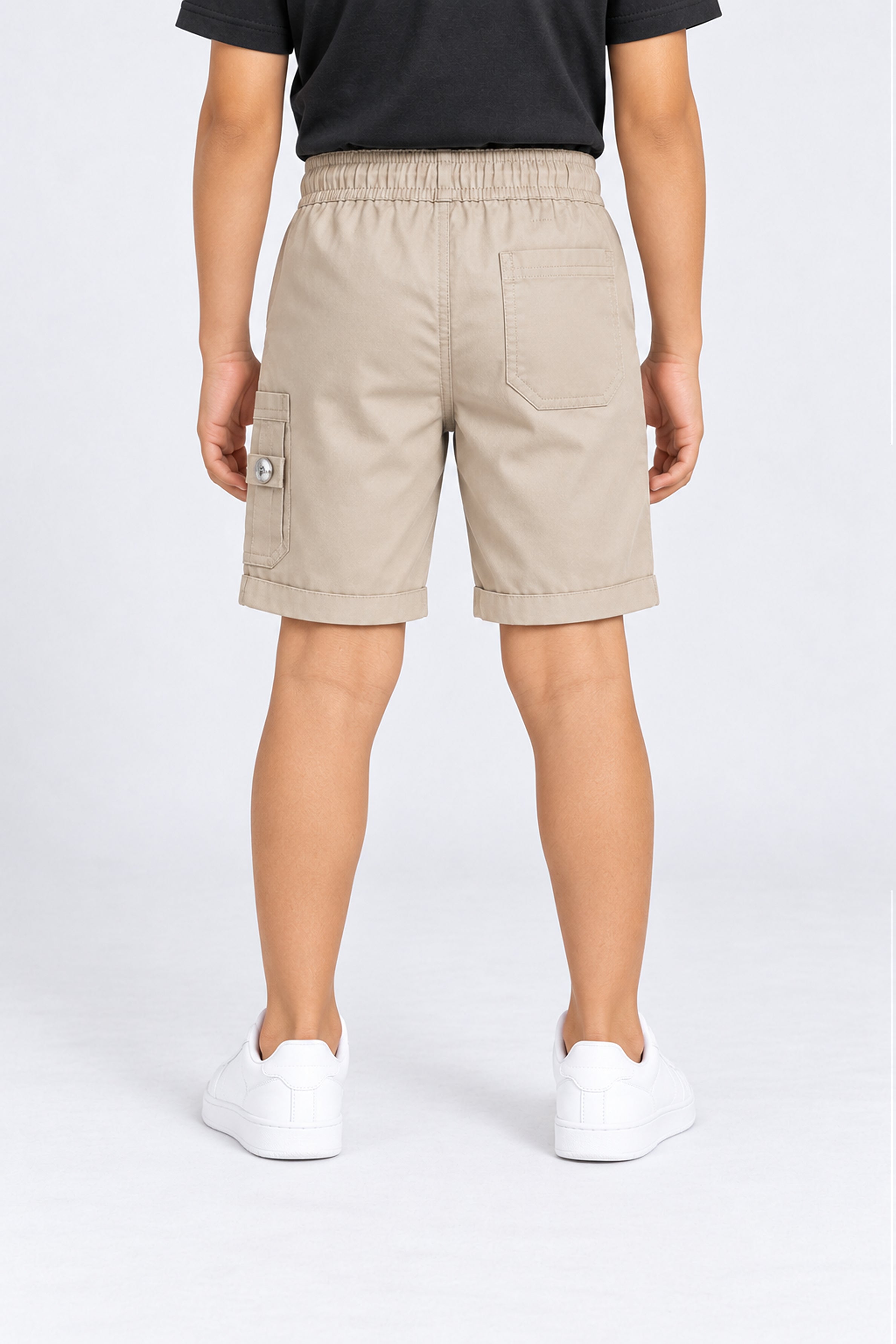HUSTLE JUNIOR Loose Fit Cargo Short - Khaki