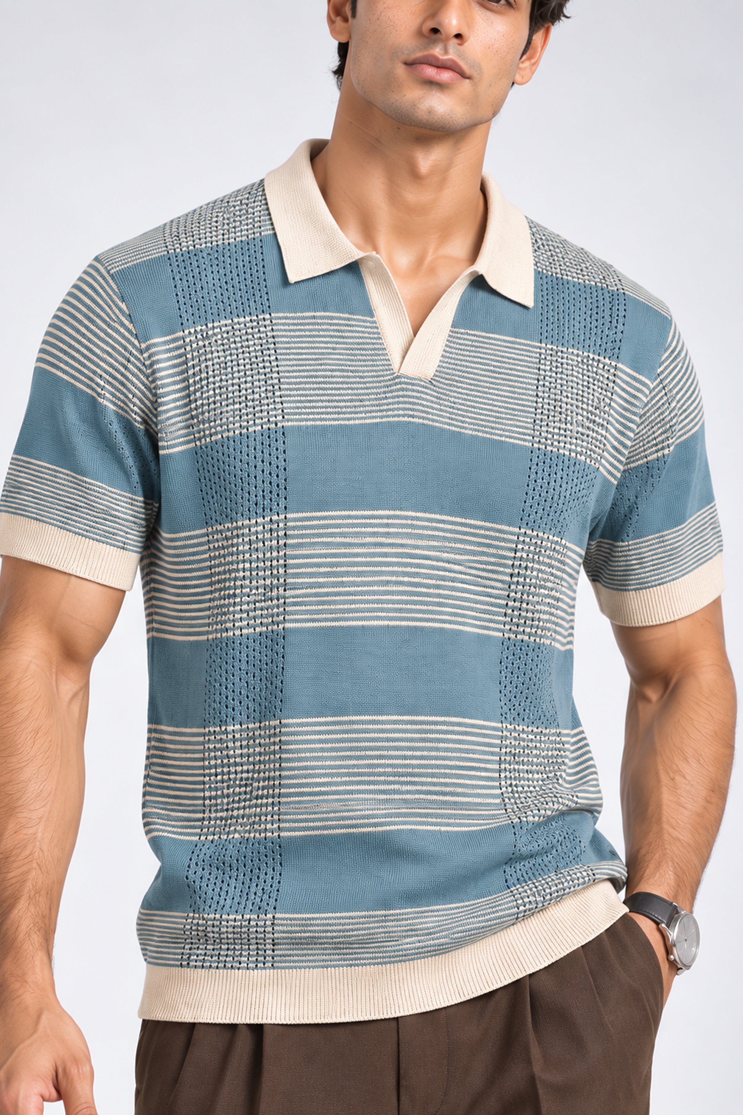 King Street Men’s POLO Tees - Sky Blue