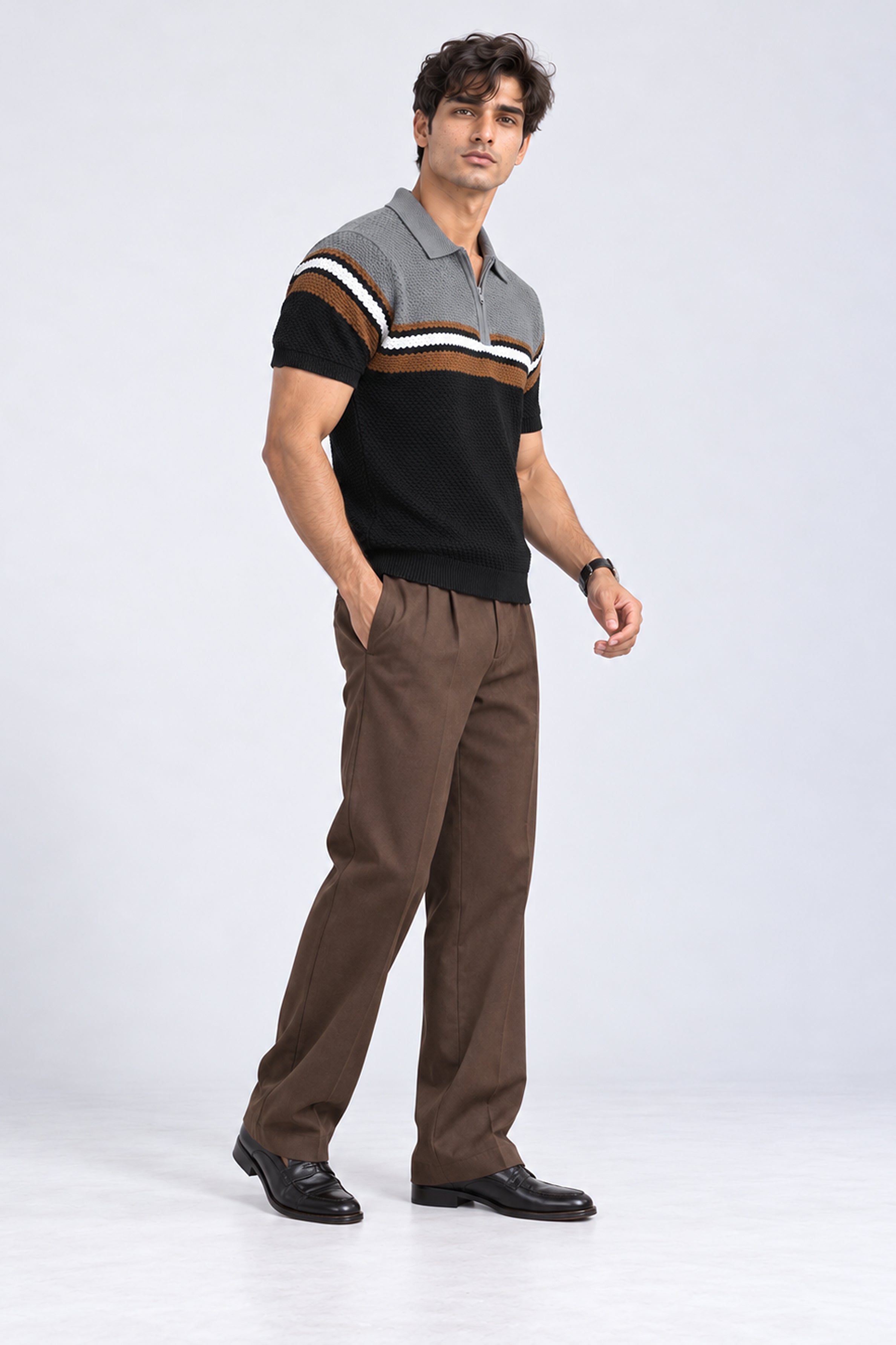 King Street Men’s POLO Tees - Steel Gray