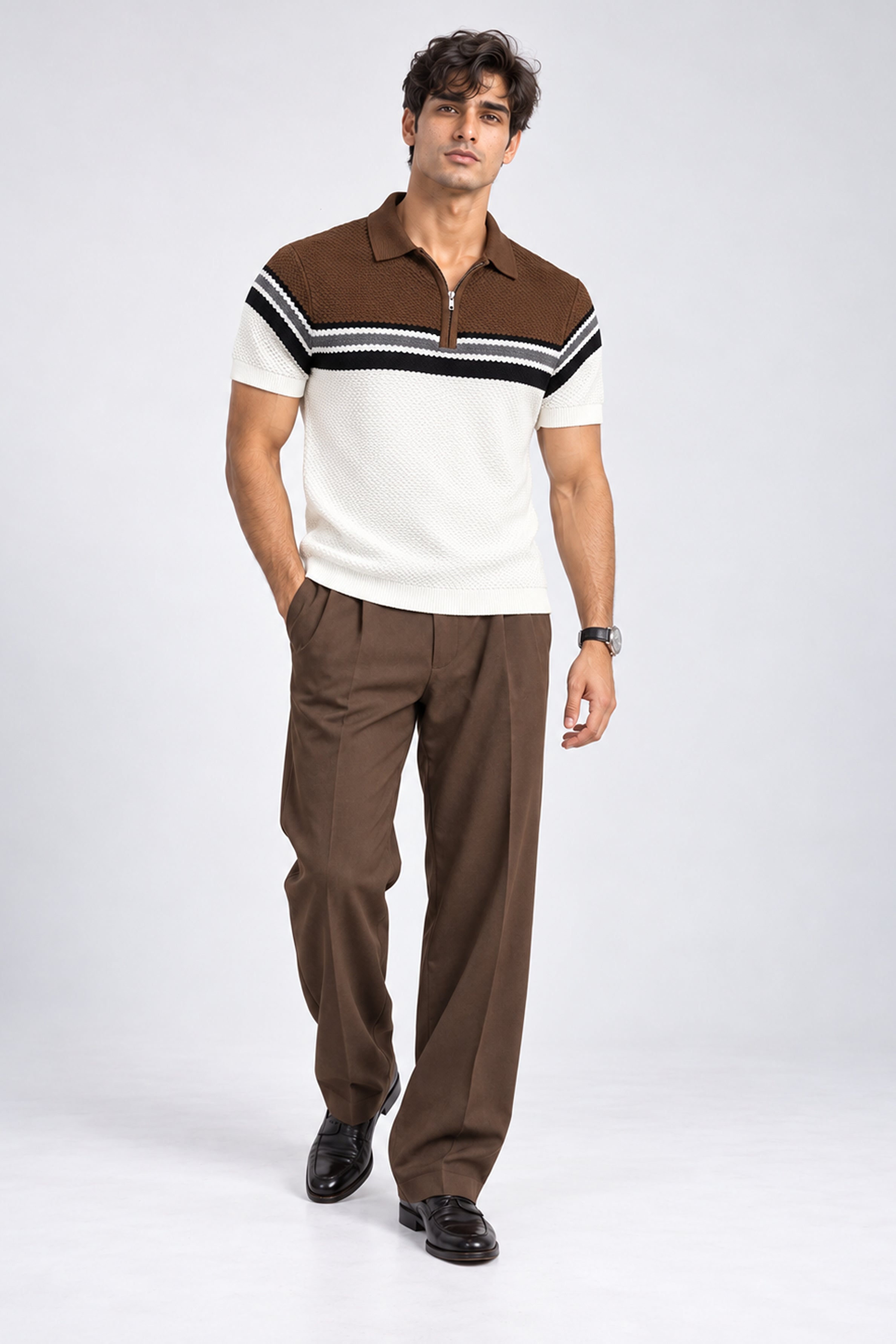 King Street Men’s POLO Tees - Brown