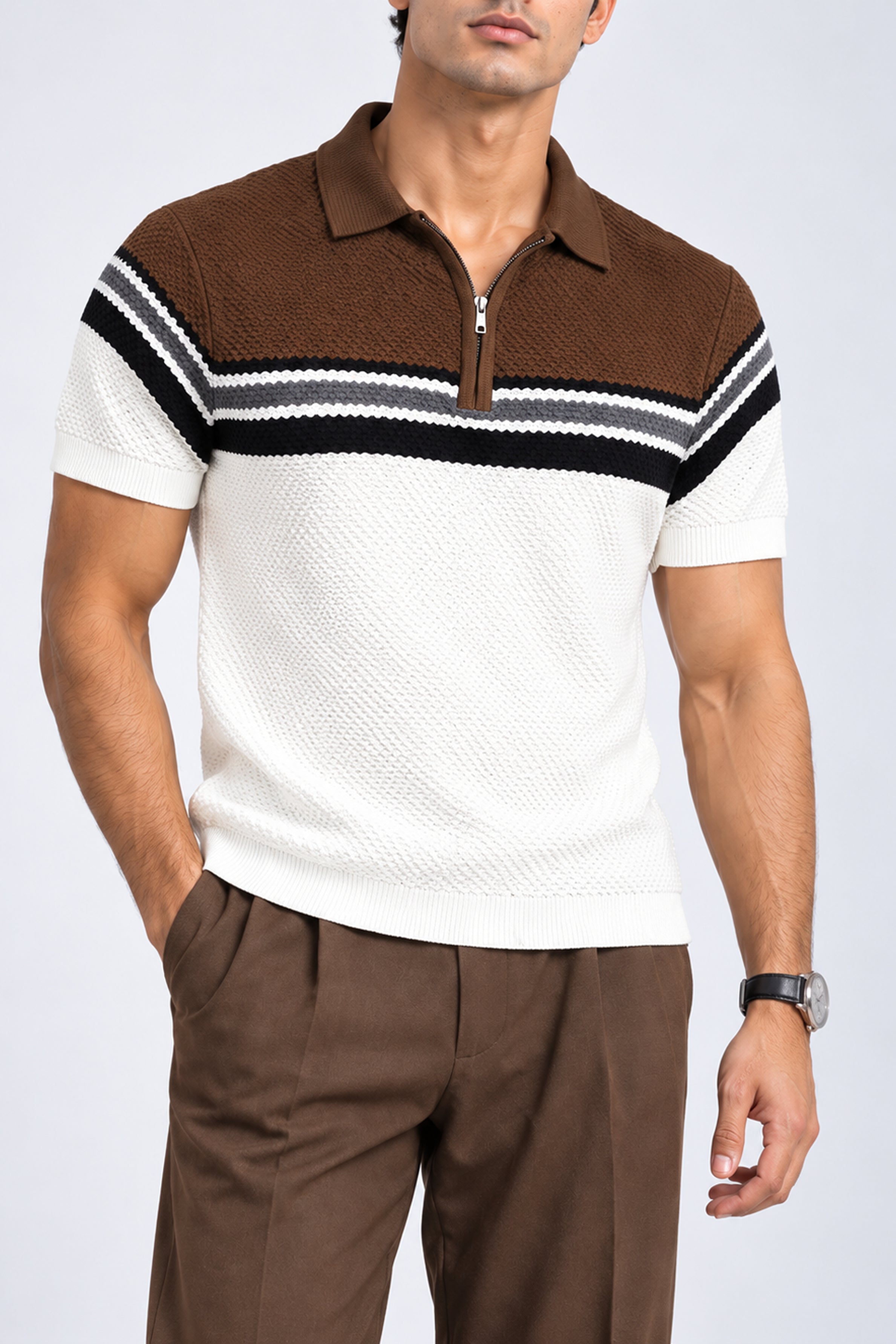 King Street Men’s POLO Tees - Brown