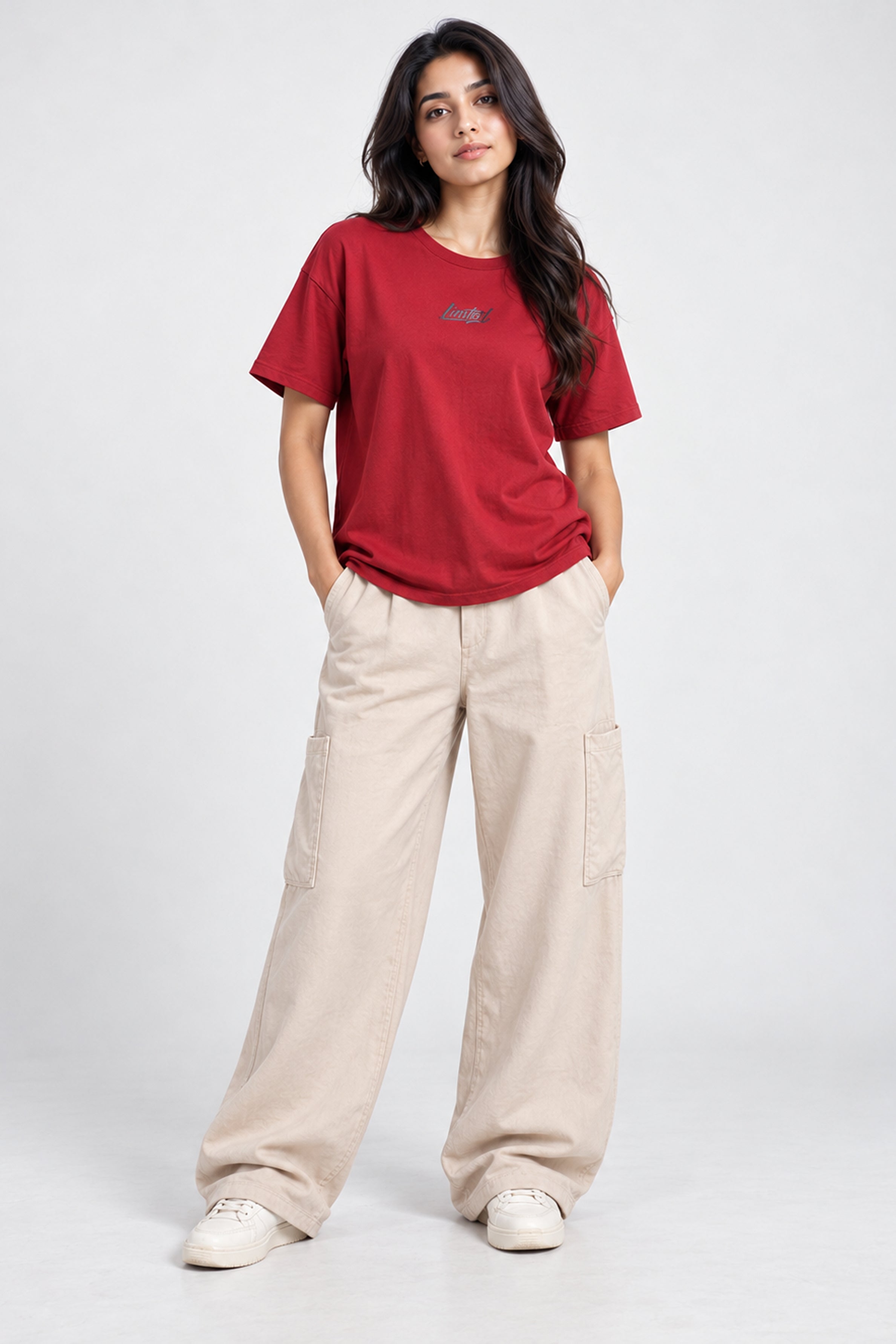 Lemon Capsule MODANO Crew Neck Tees -Maroon