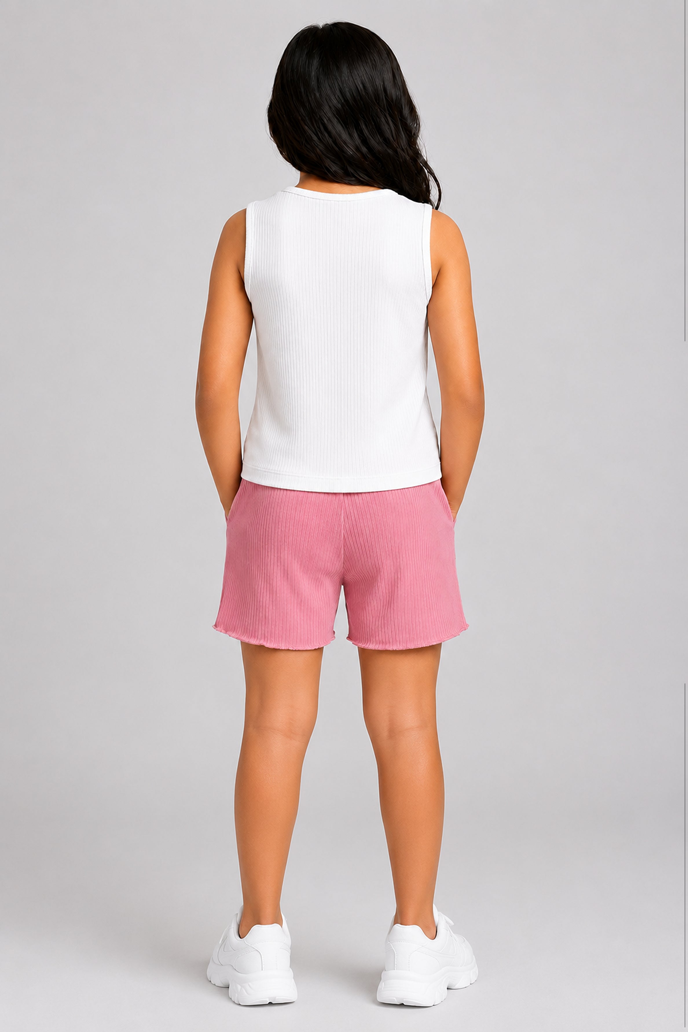 LITTLE MODANO Kid's Girls Top - White
