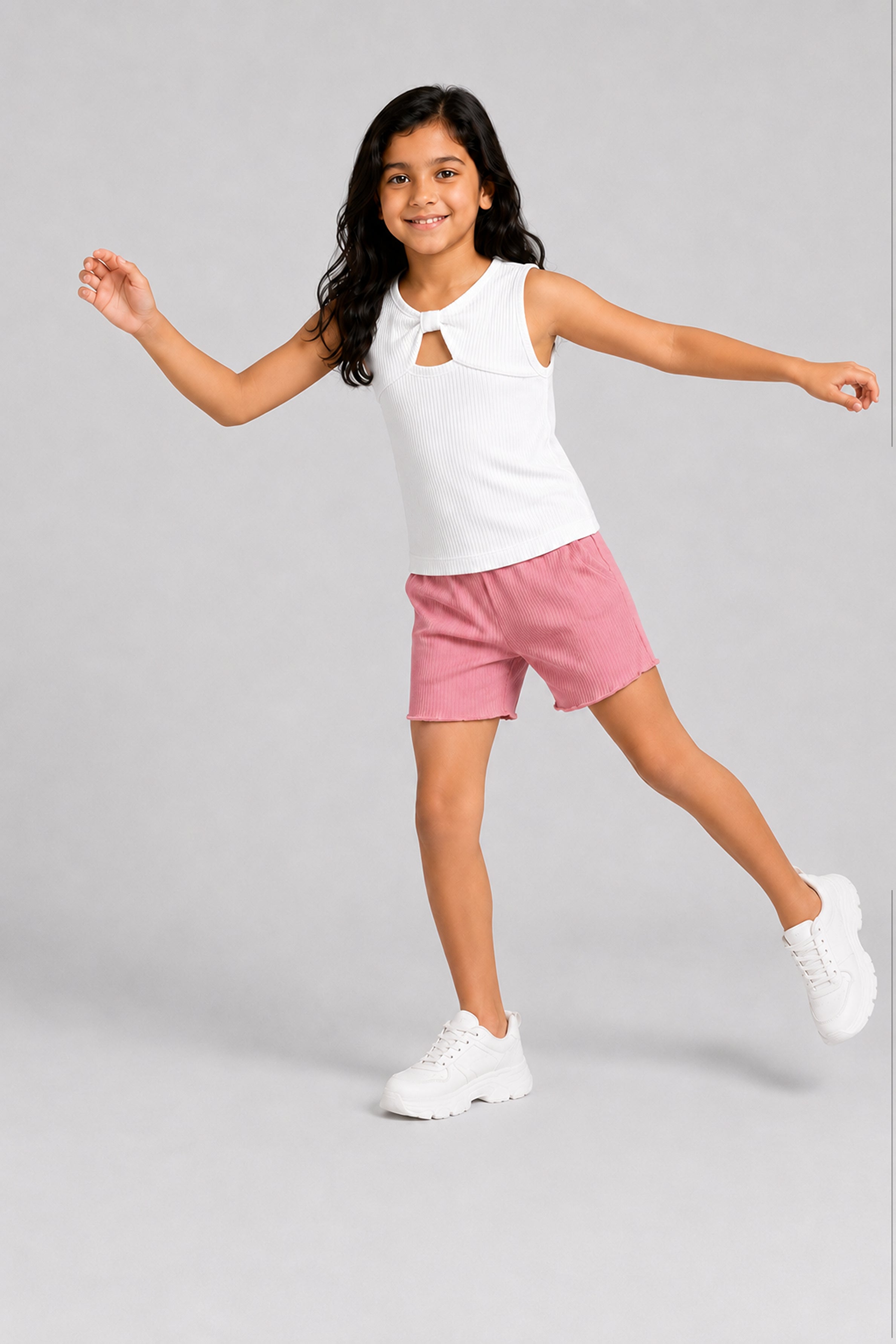 LITTLE MODANO Kid's Girls Top - White