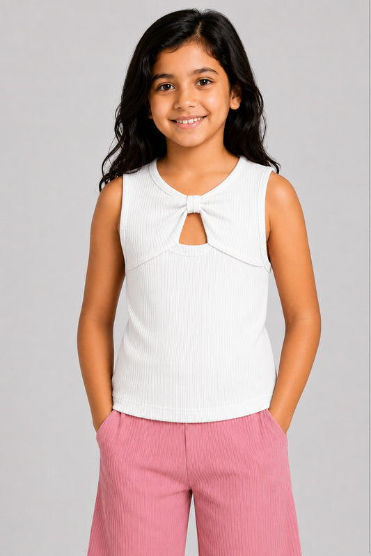 LITTLE MODANO Kids' White Top