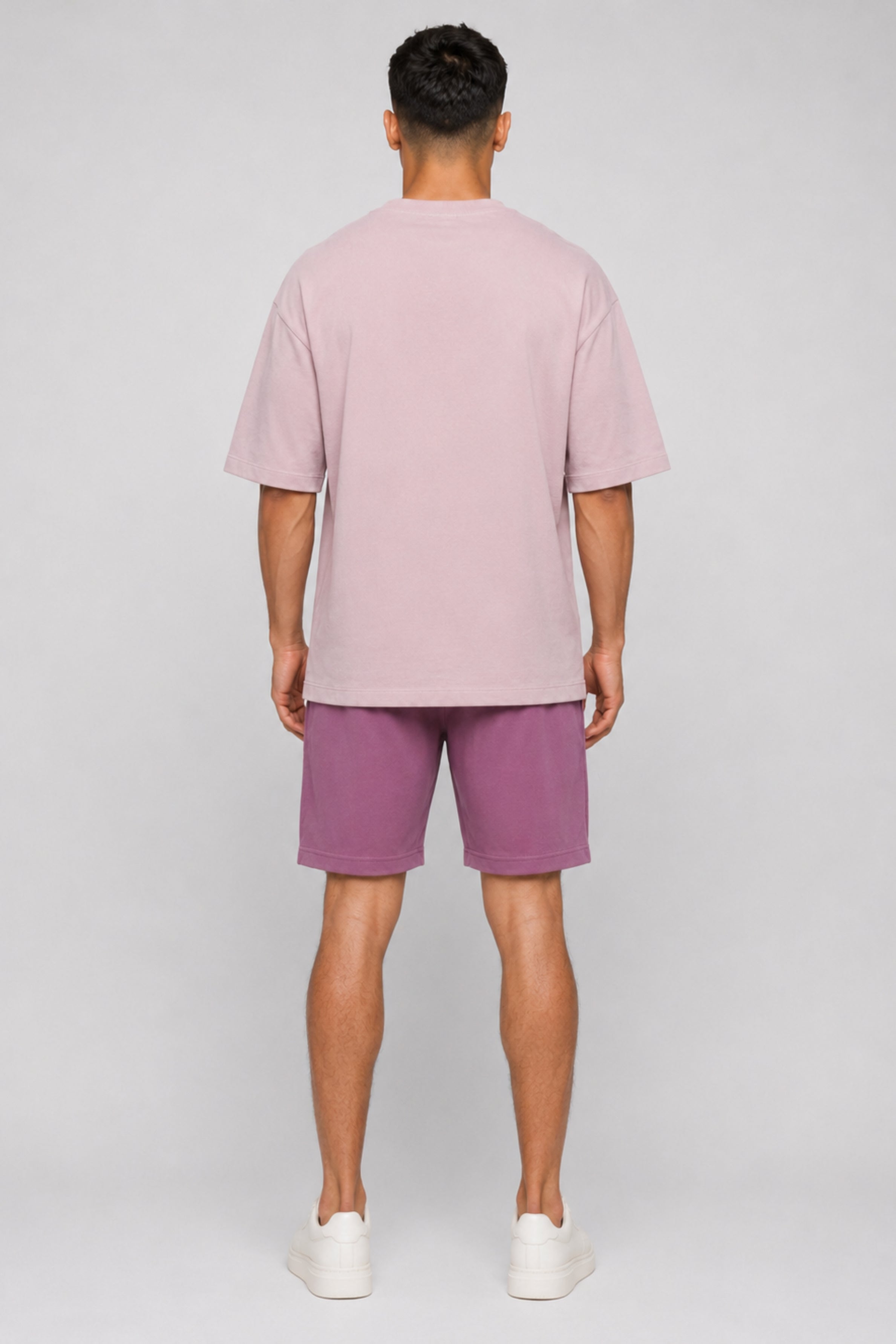 HUSTLE Essentials Men's Crew Neck Oversized Tees - Pink