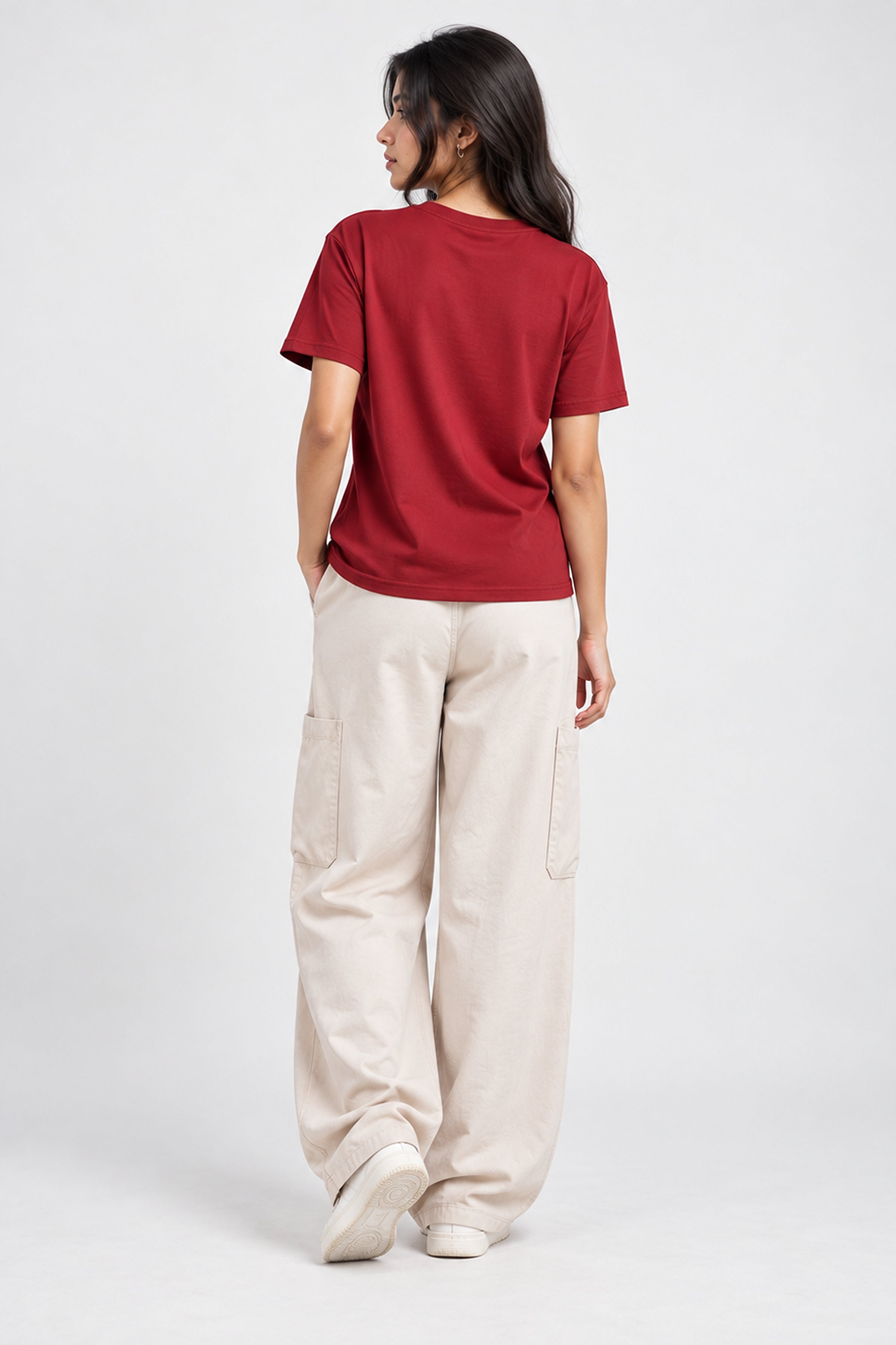 Lemon Capsule MODANO Crew Neck Tees -Maroon