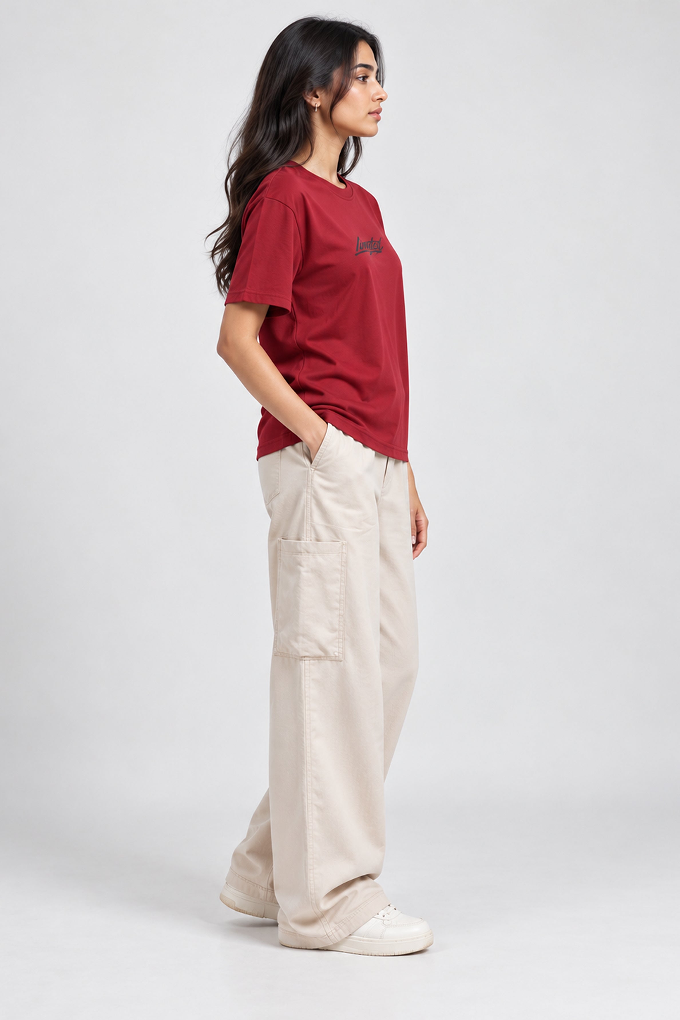 Lemon Capsule MODANO Crew Neck Tees -Maroon