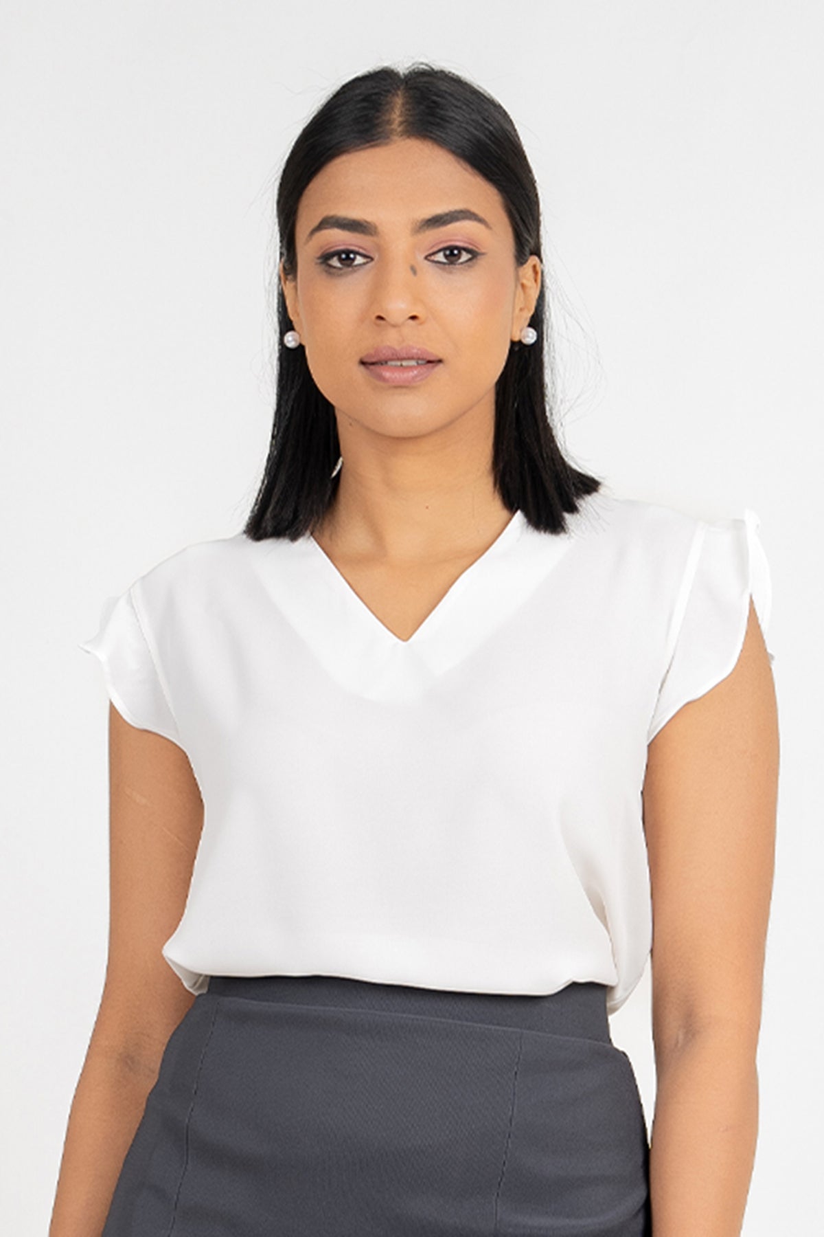 Envogue Women's Chic Plain Office Blouse