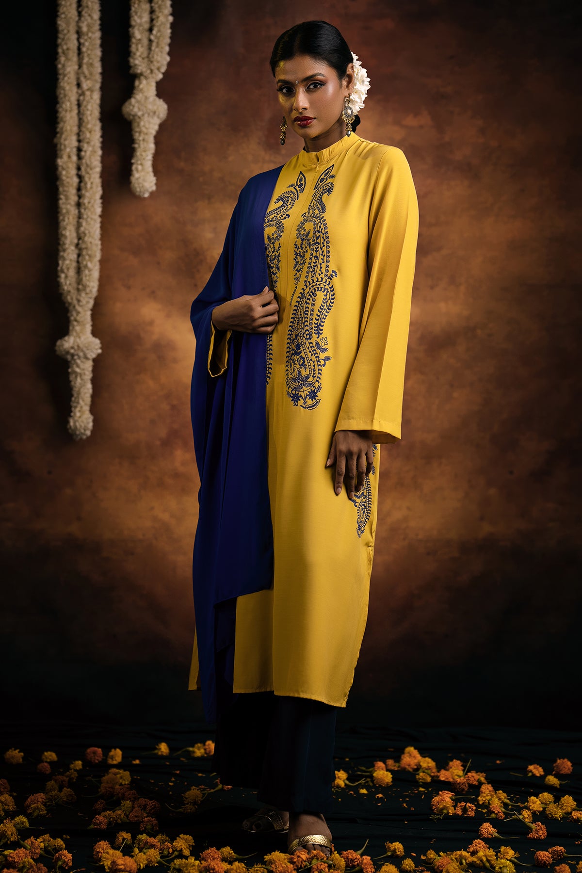 Hada Women's Long Sleeve Casual Kurta
