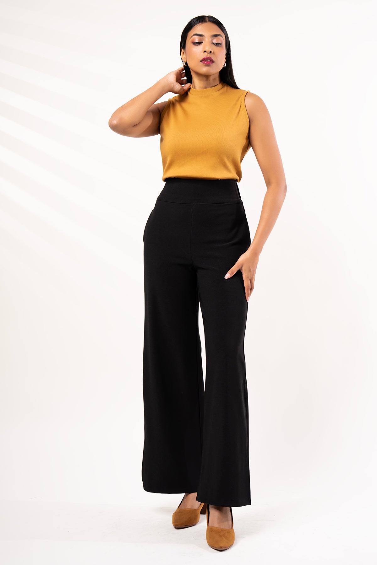 ENVOGUE Women's Wide-Leg Formal Trousers