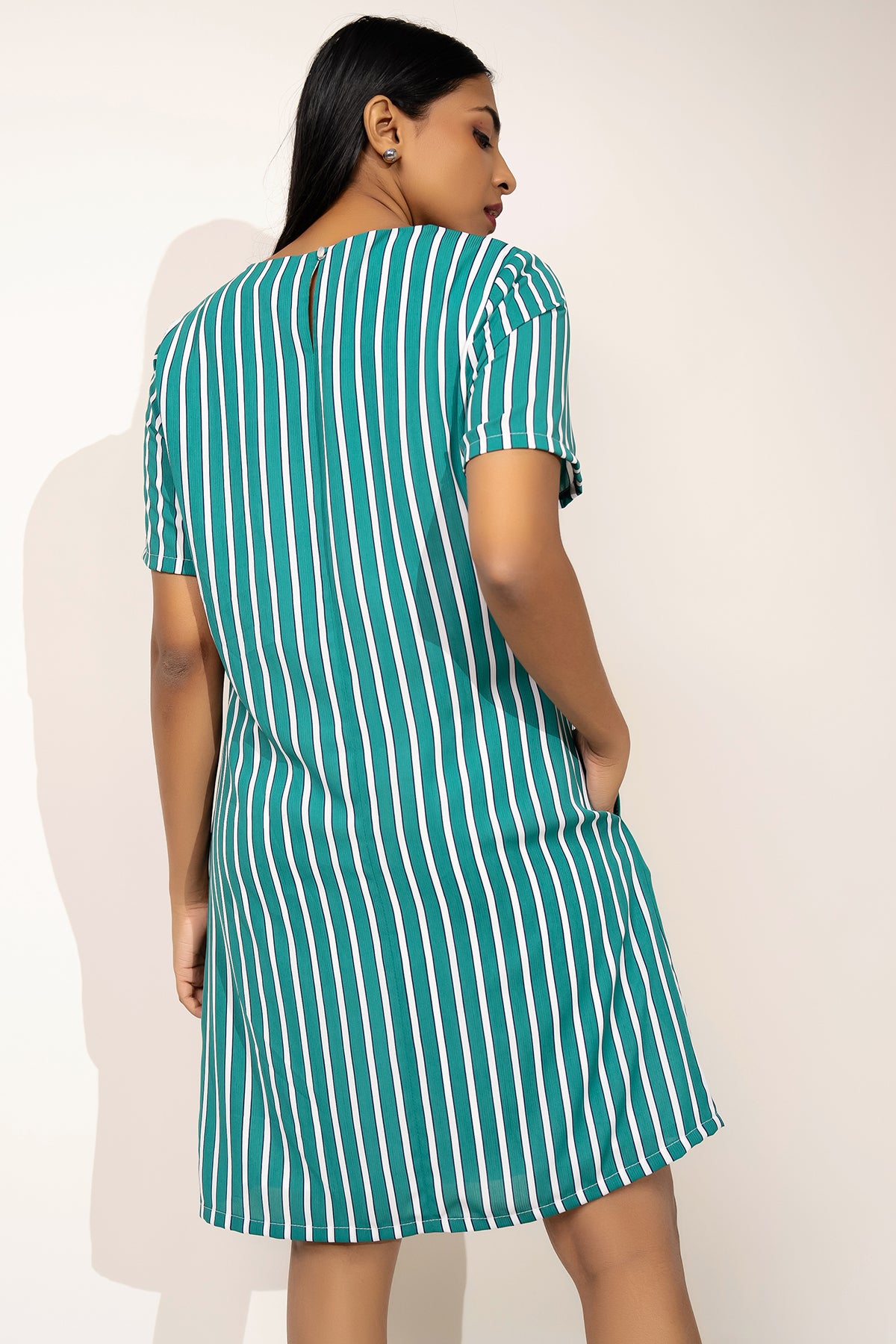Envogue Women's Normal Stripe Office Dress