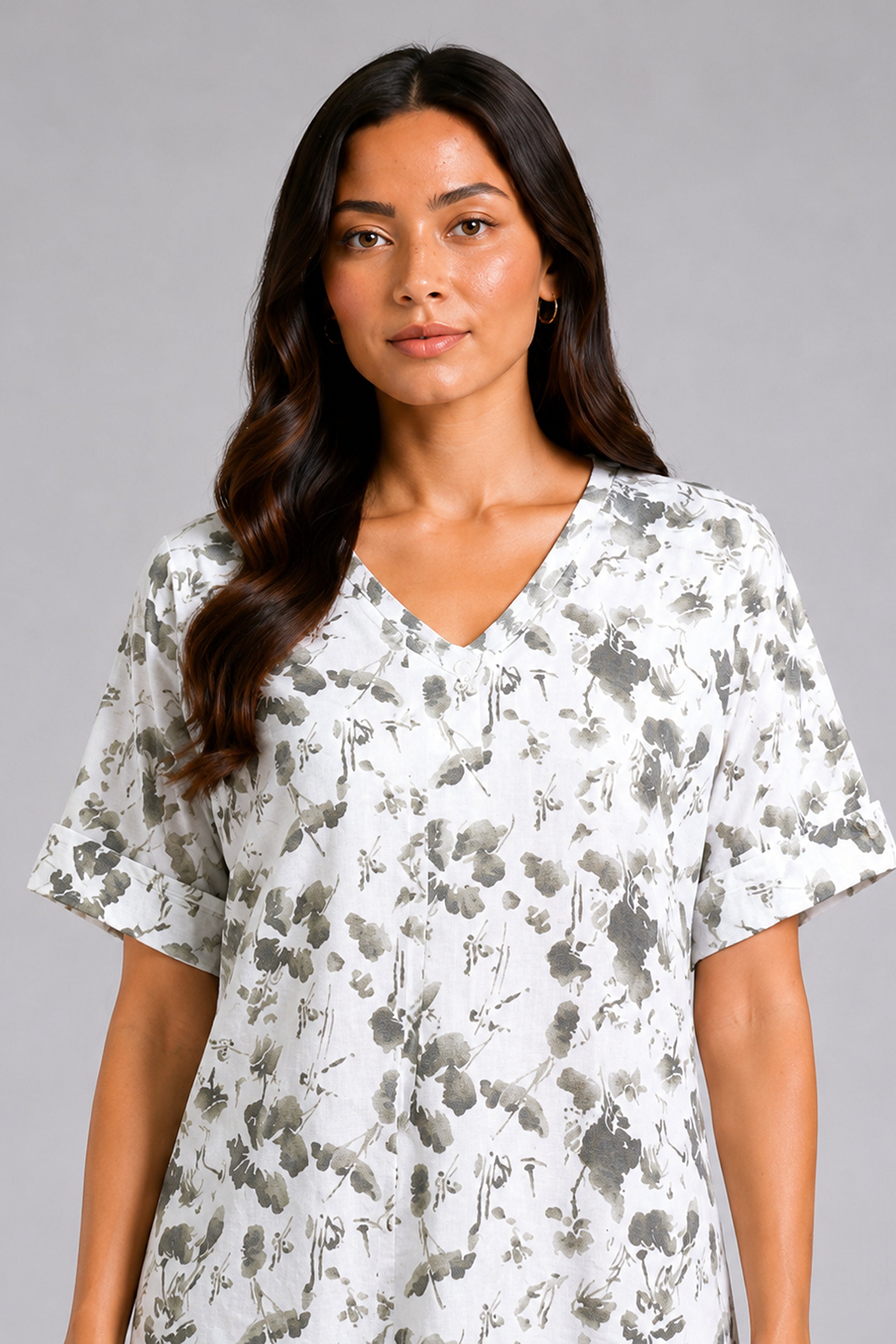 Envogue Casual Linen Dress - Green
