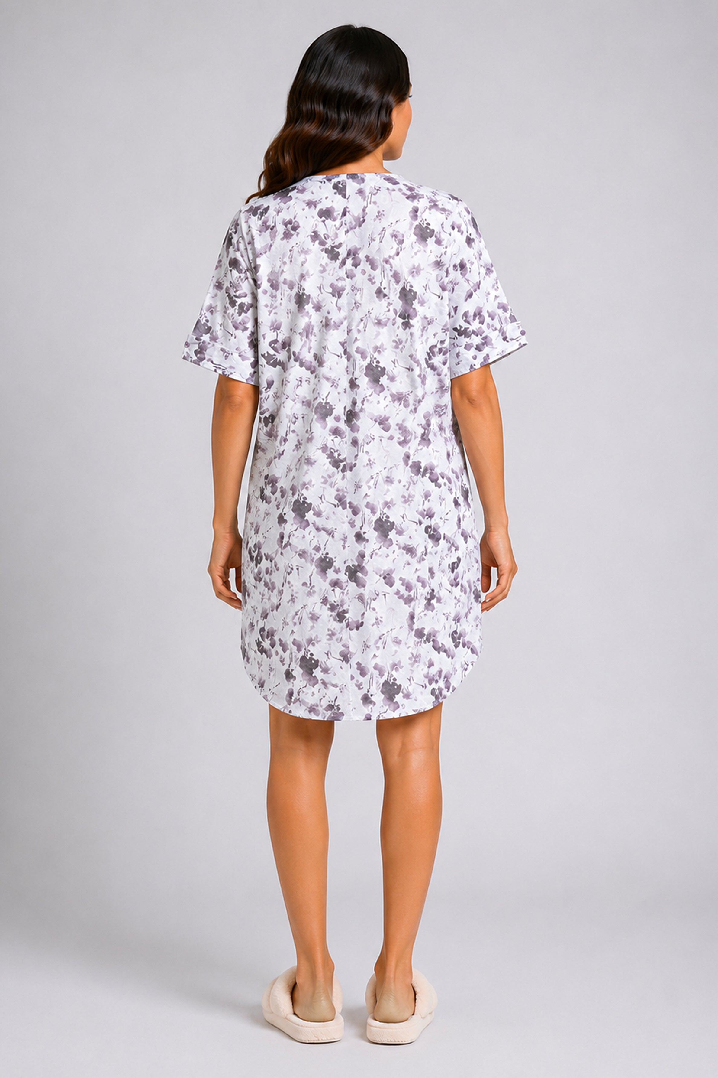 Envogue Casual Linen Dress - Purple