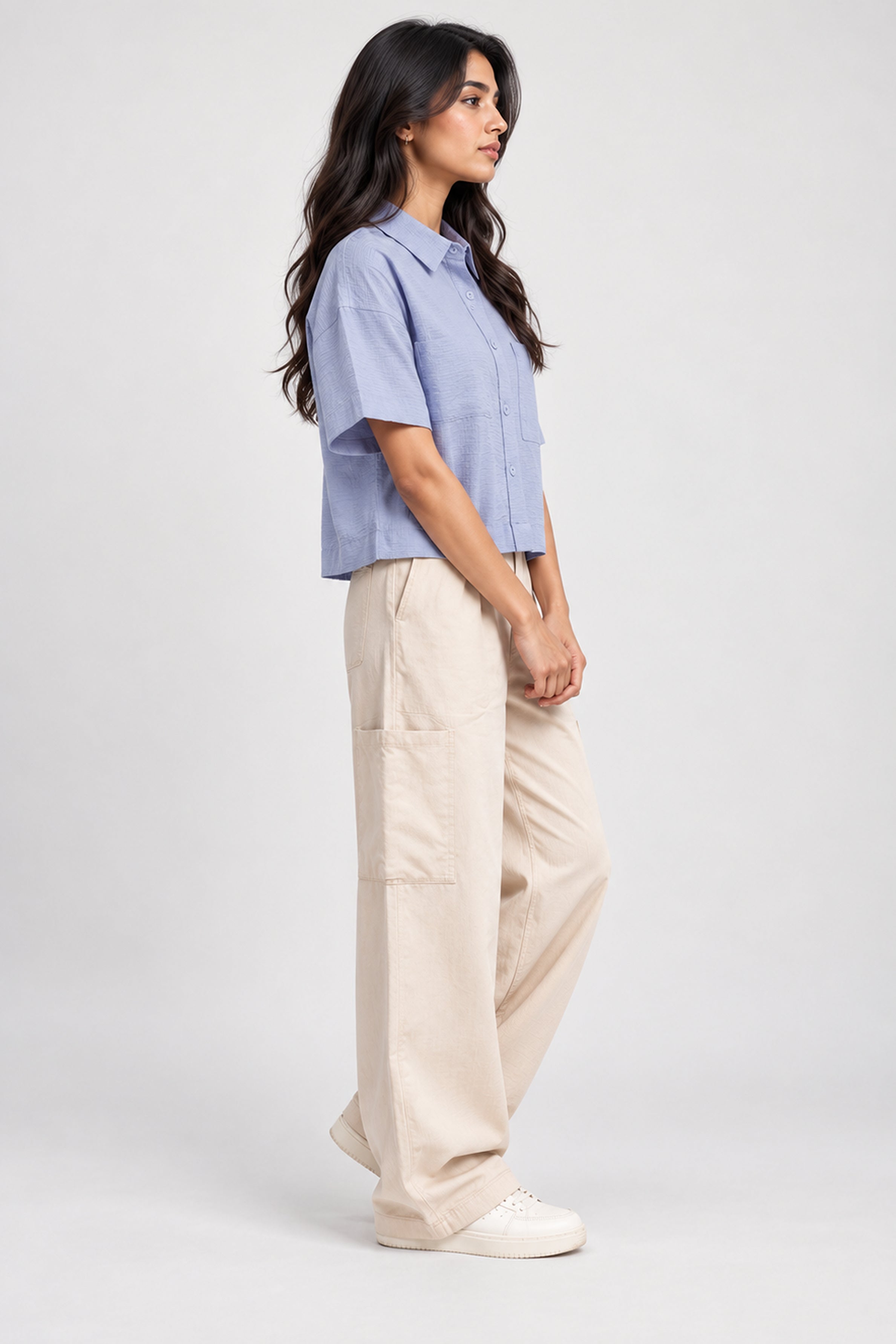 MODANO PETALS IN BLOOM Casual Top - Blue