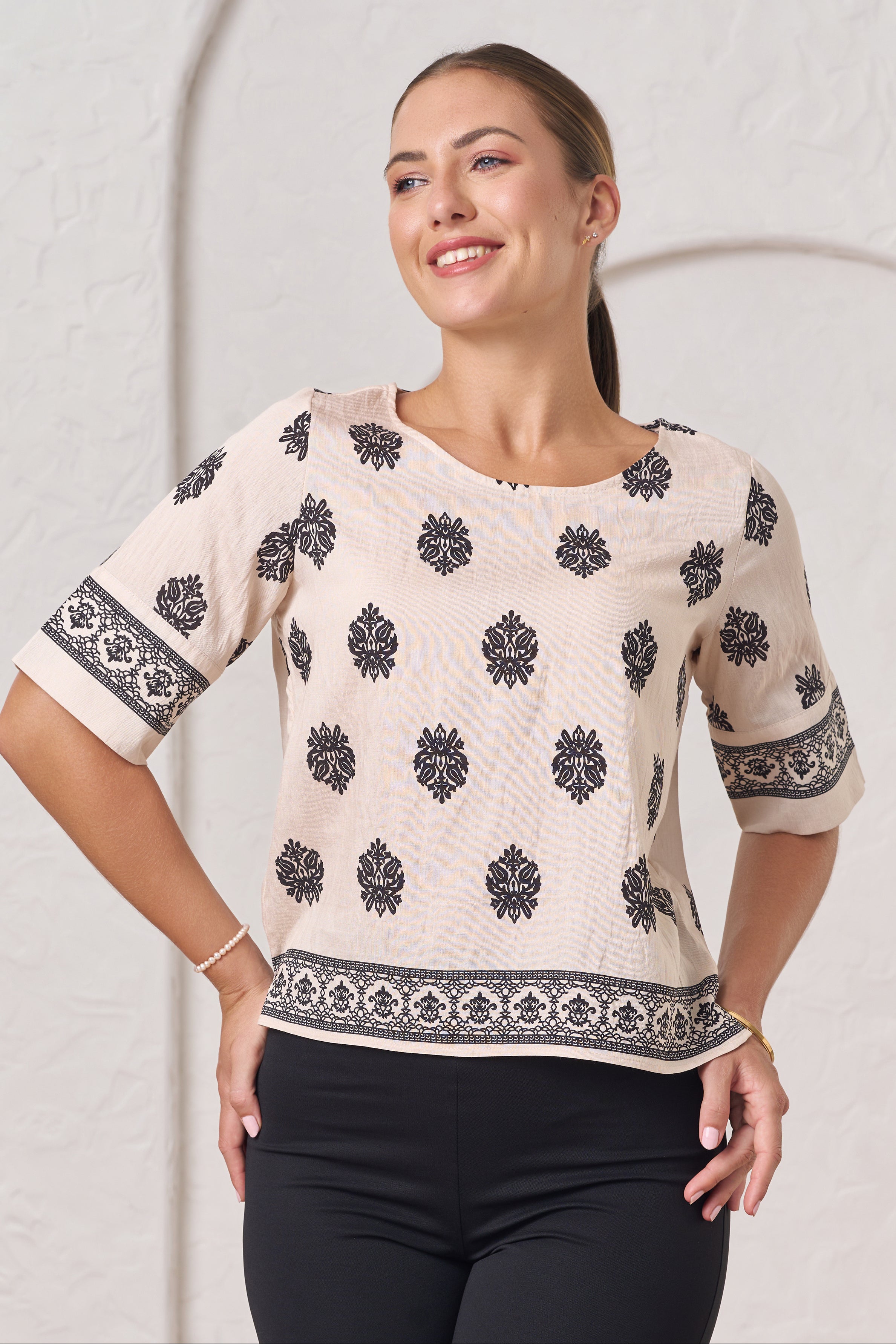 Envogue Casual Blouse - Beige