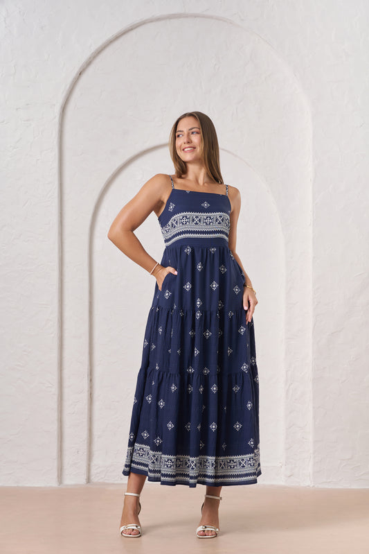 ENVOGUE Women's Navy Casual Dress