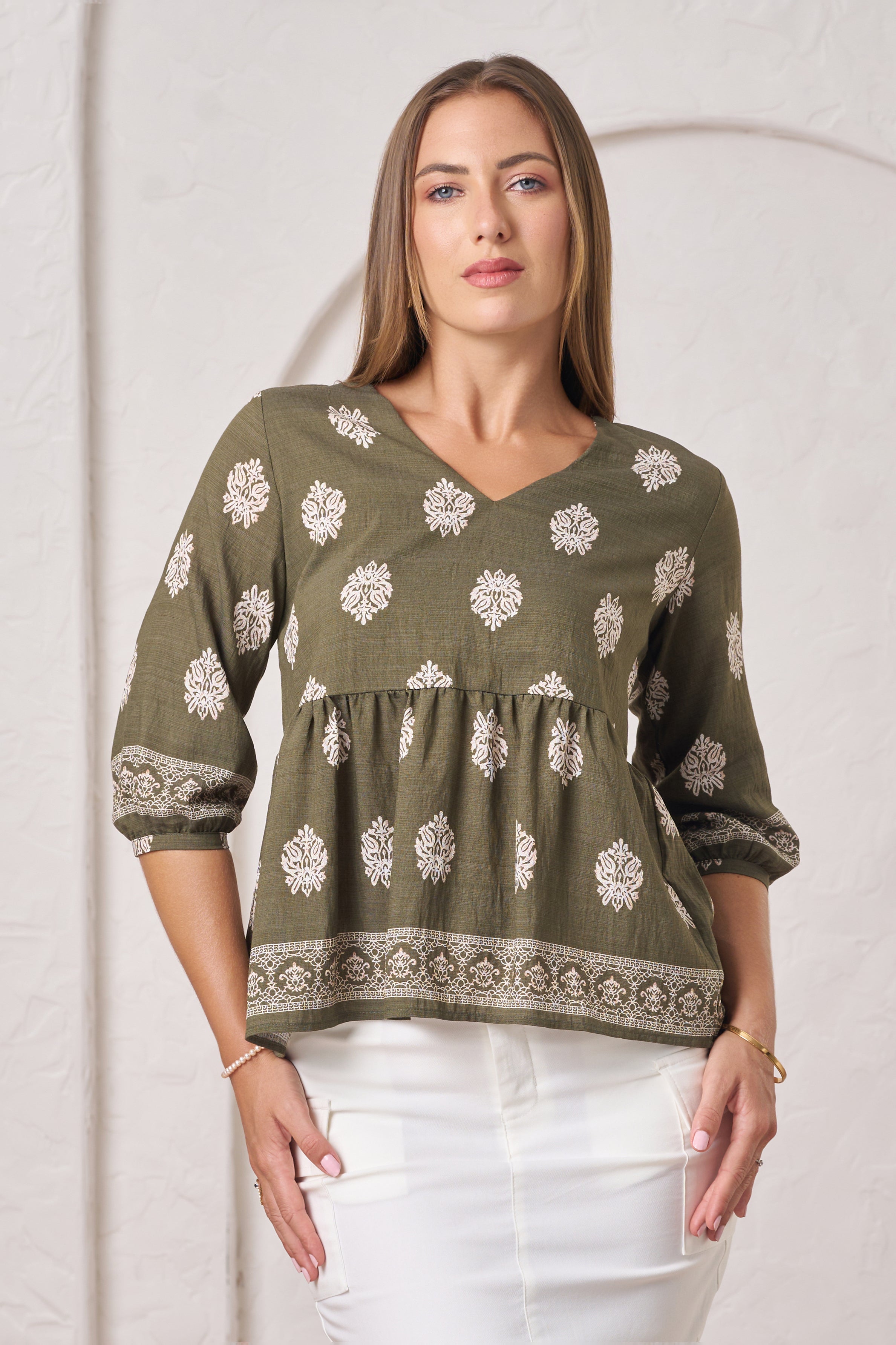Envogue Casual Blouse - Green