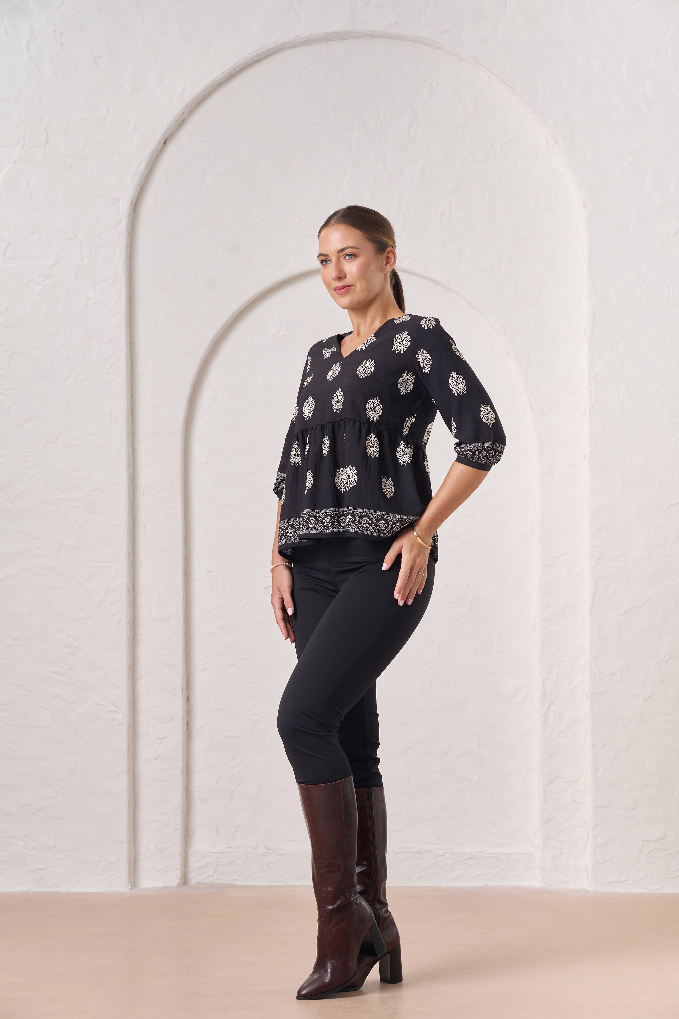 Envogue Casual Blouse - Black