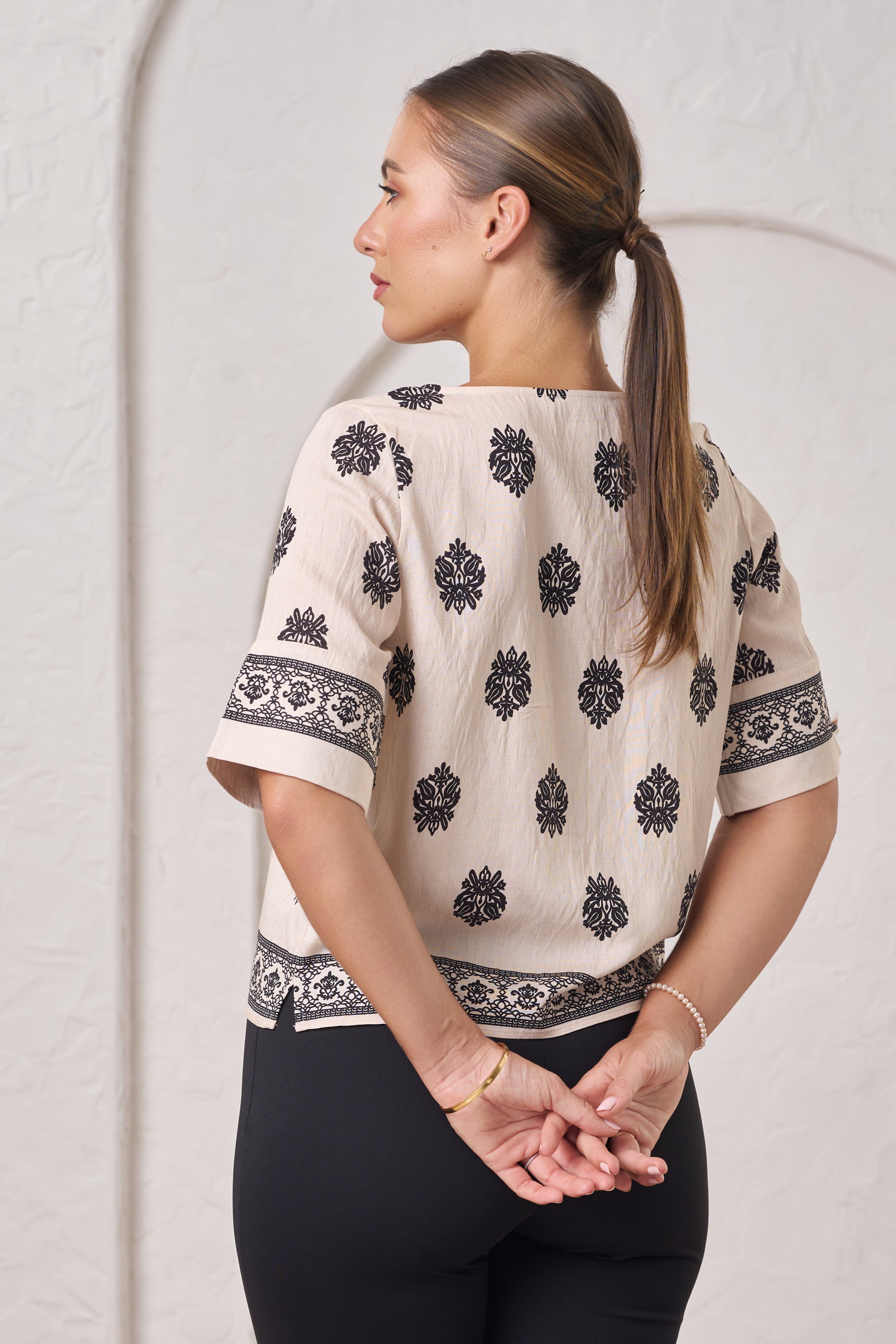 Envogue Casual Blouse - Beige