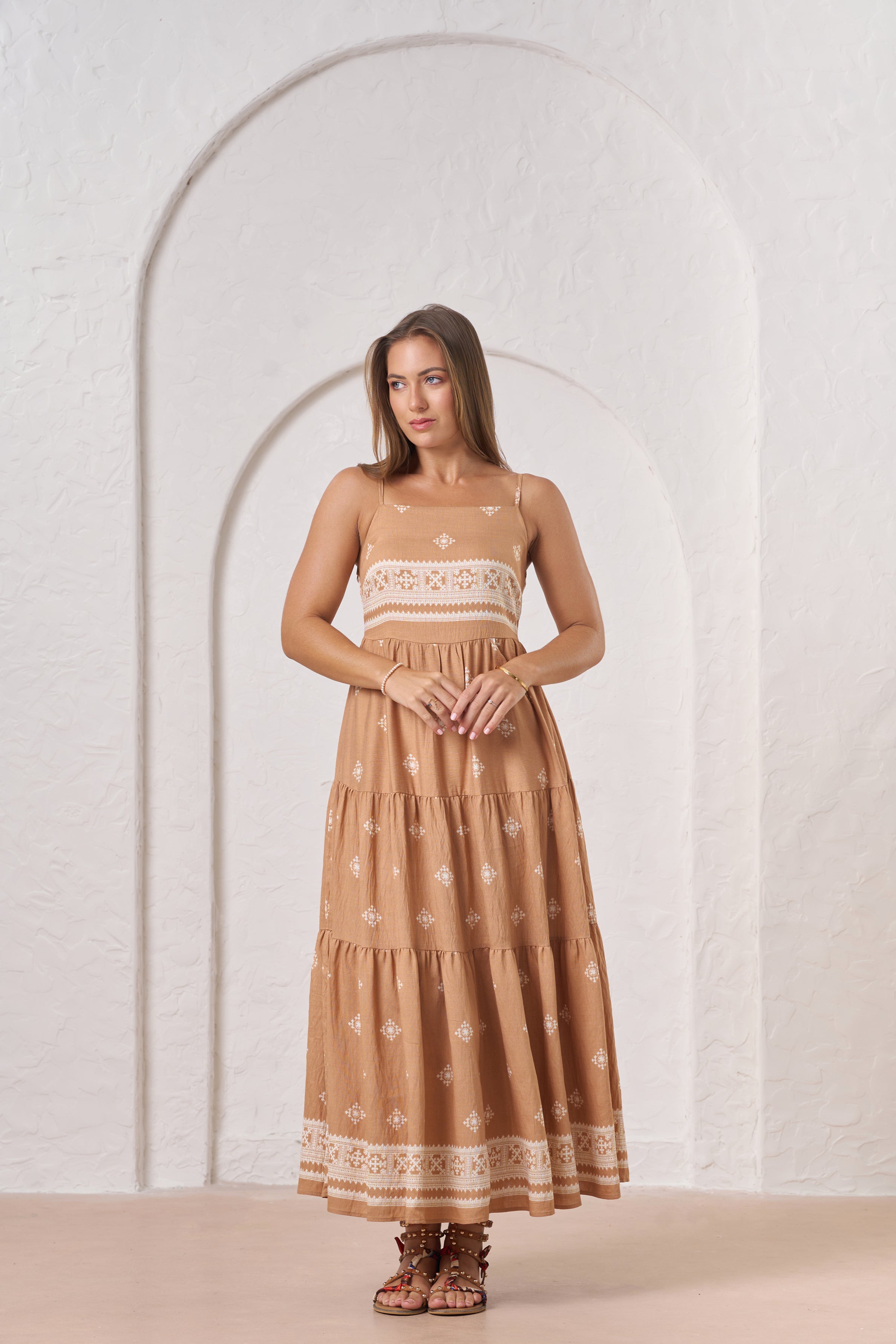 Envogue Casual Dress - Brown