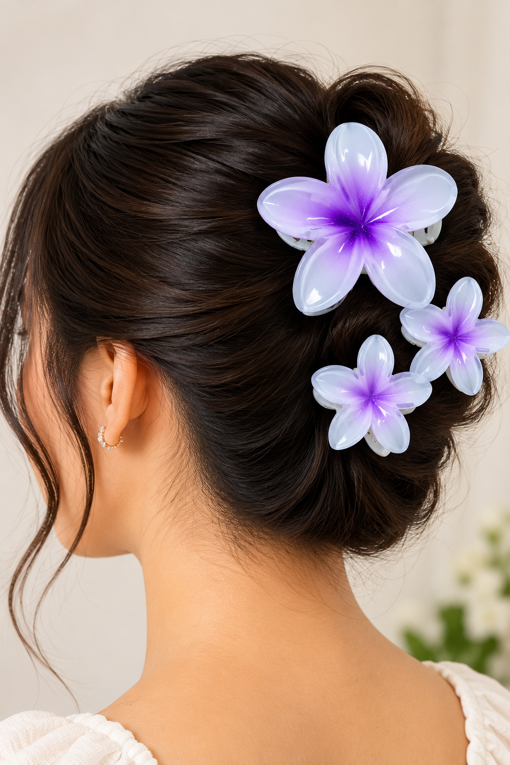 MOON Stone Women's Hair Slide - 3pcs