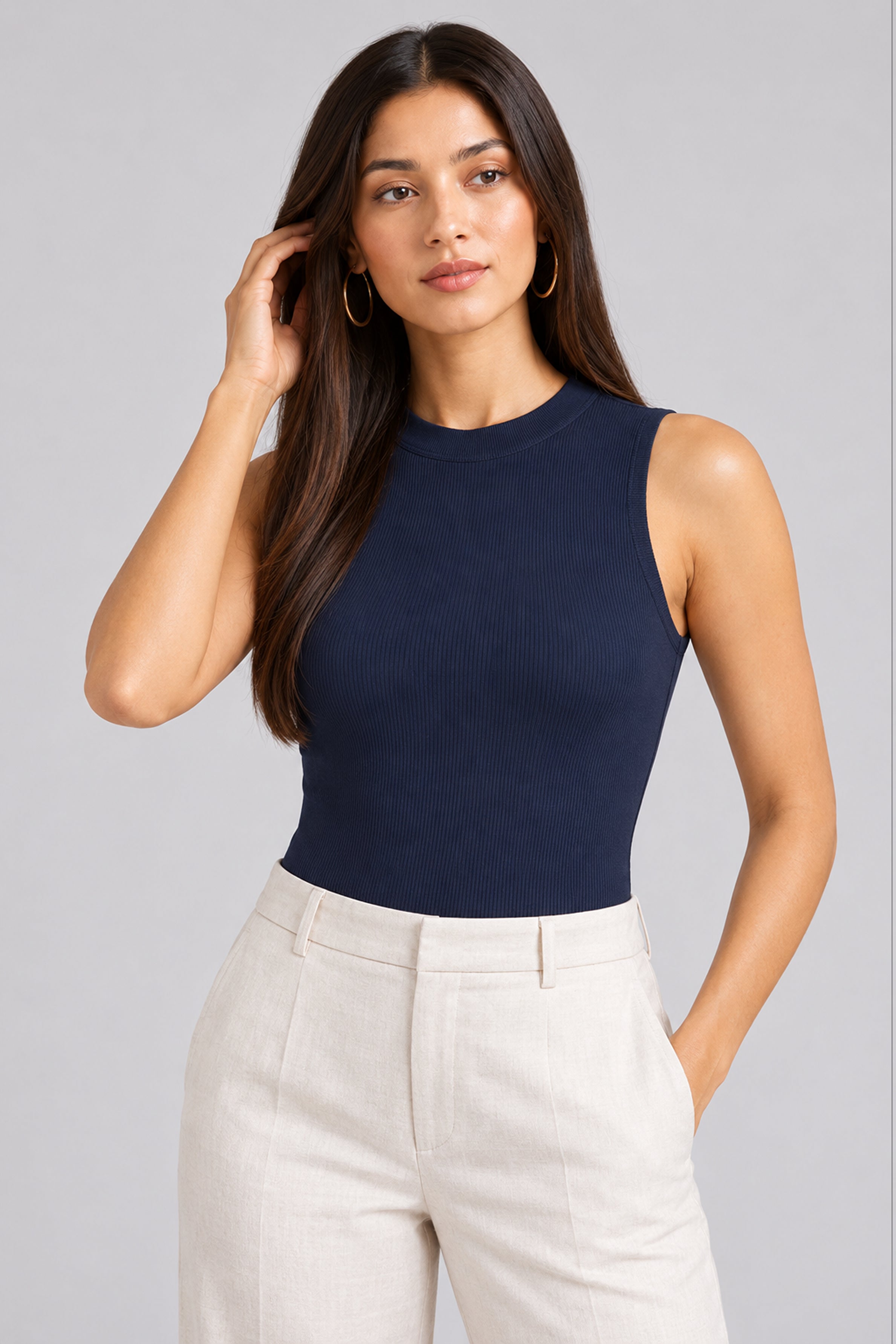 Envogue Women’s Casual Bodysuit - Navy