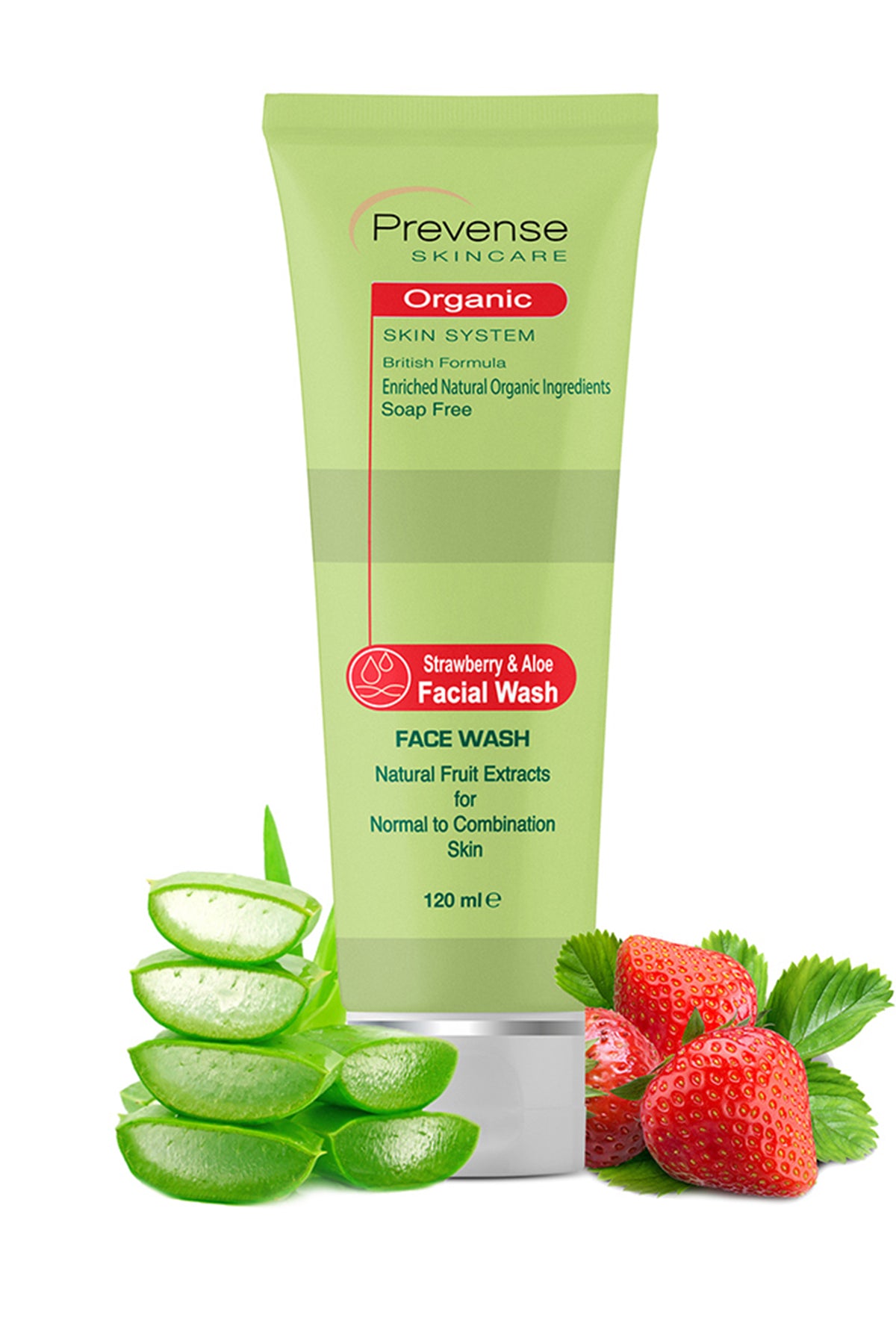 Prevense Strawberry & Aloe Facial Wash For Normal To Combination Skin (120 ml)