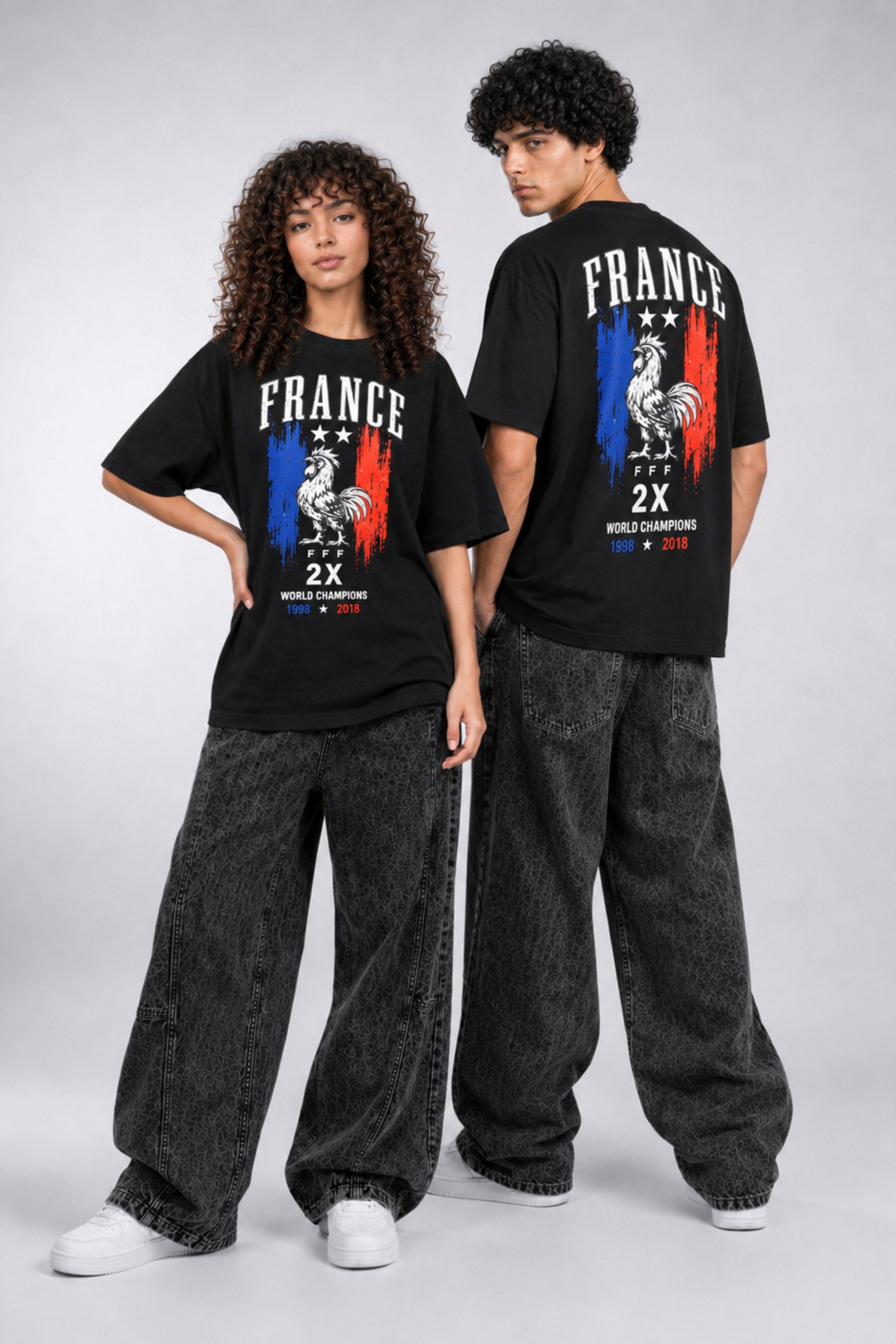 HUSTLE FIFA Unisex Relax Fit T-Shirt - France
