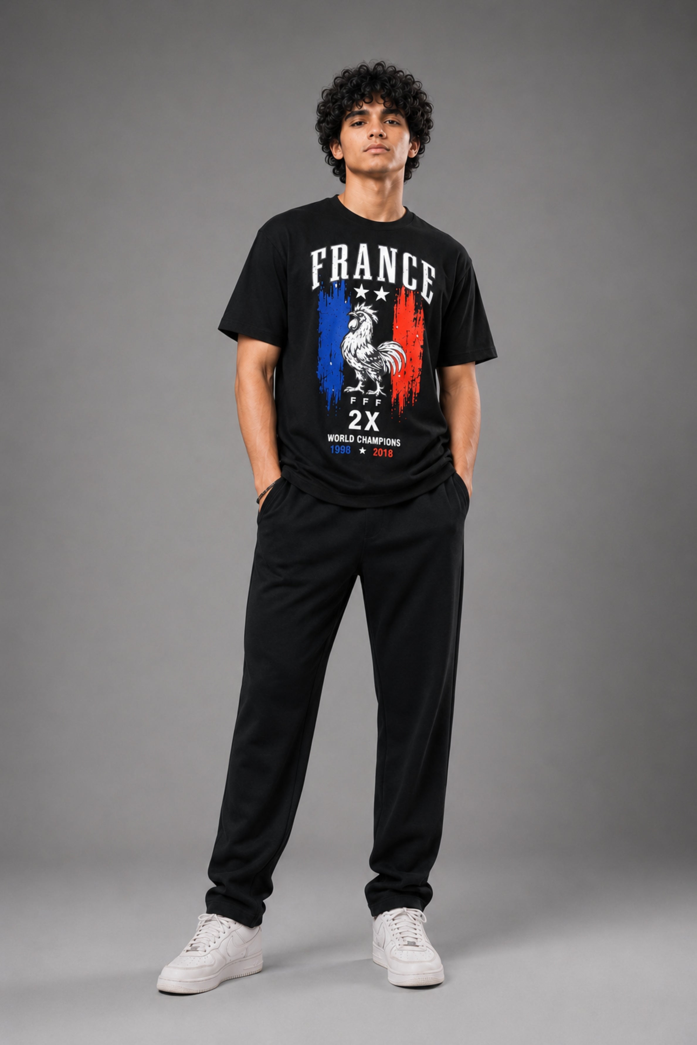 HUSTLE FIFA Unisex Relax Fit T-Shirt - France