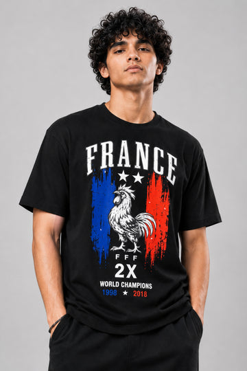 HUSTLE FIFA Unisex Relax Fit T-Shirt - France