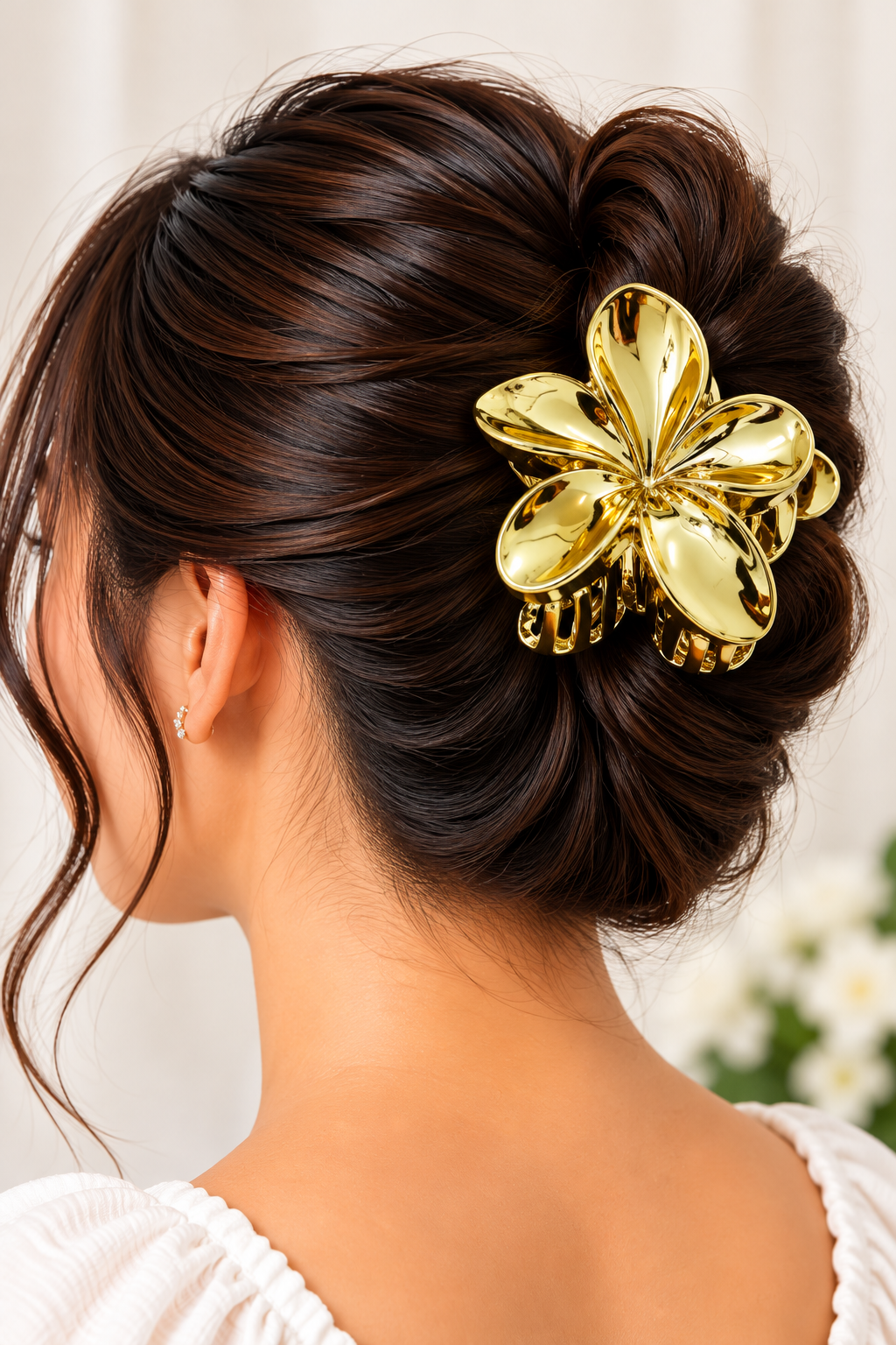 MOON Stone Women's Hair Slide 1pcs - Gold Assoted
