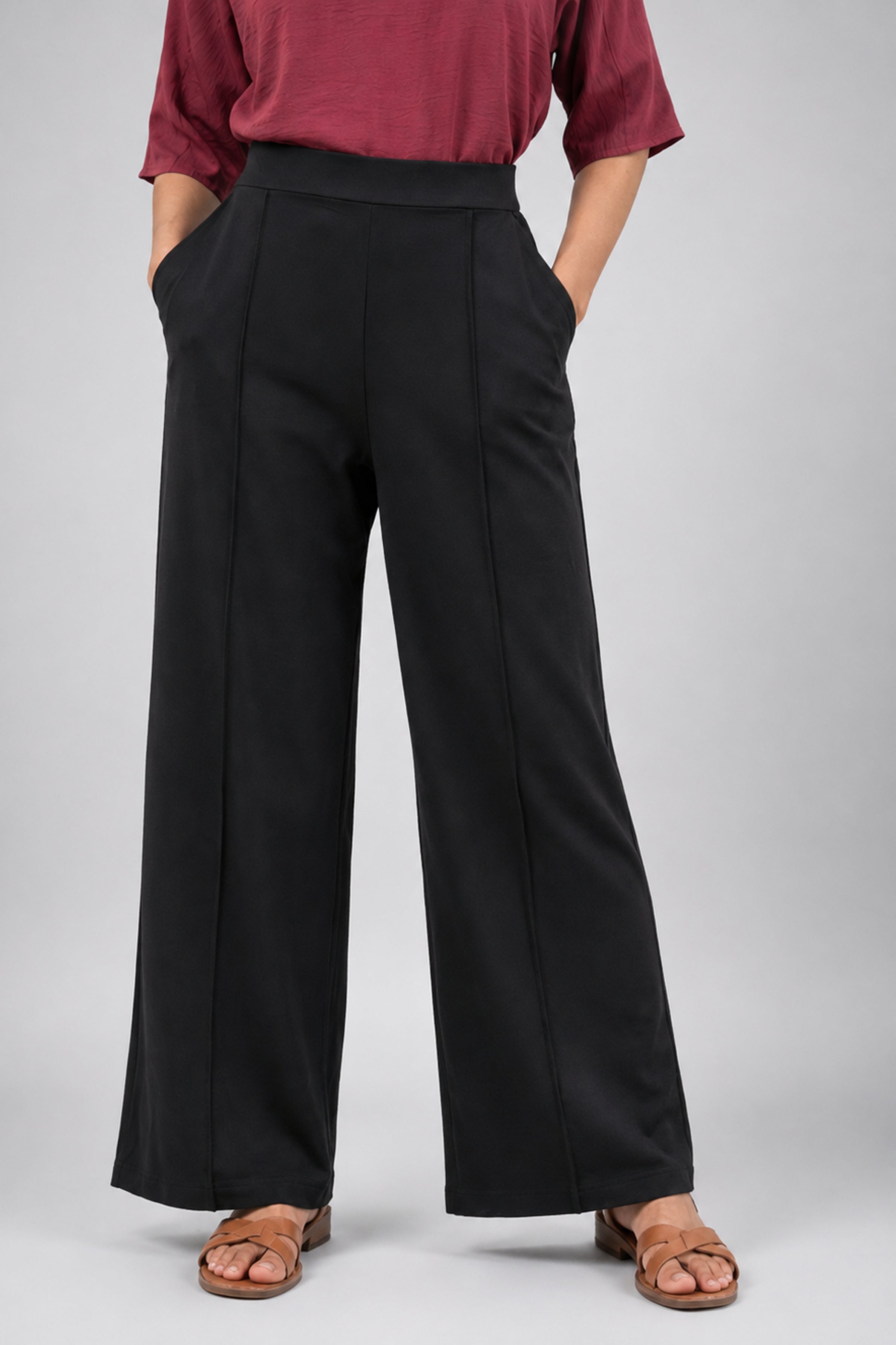HADA Casual Relaxed Fit Pant - Black